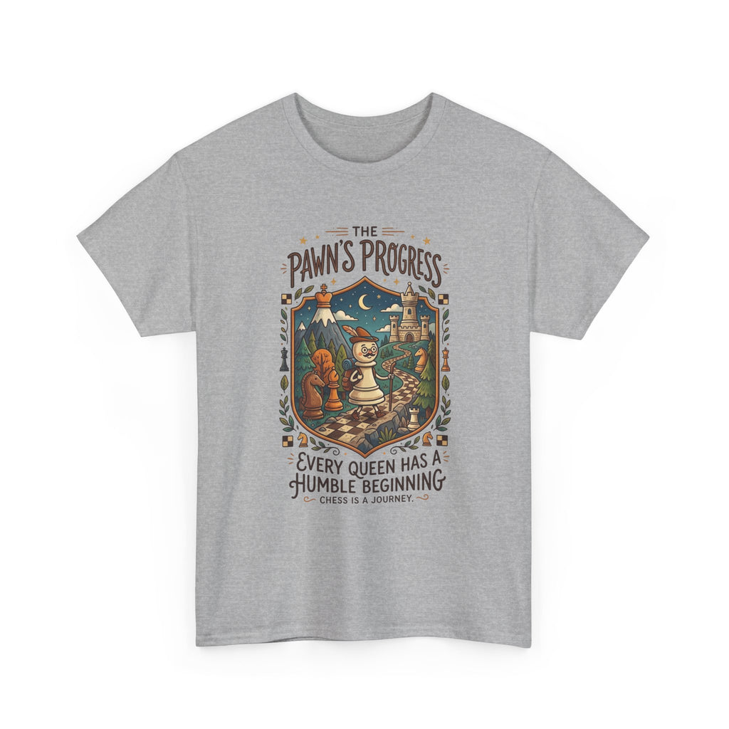 Chess 'The Pawn's Progress' T-Shirt — "Every Queen Has a Humble Beginning" Vintage Style Tee