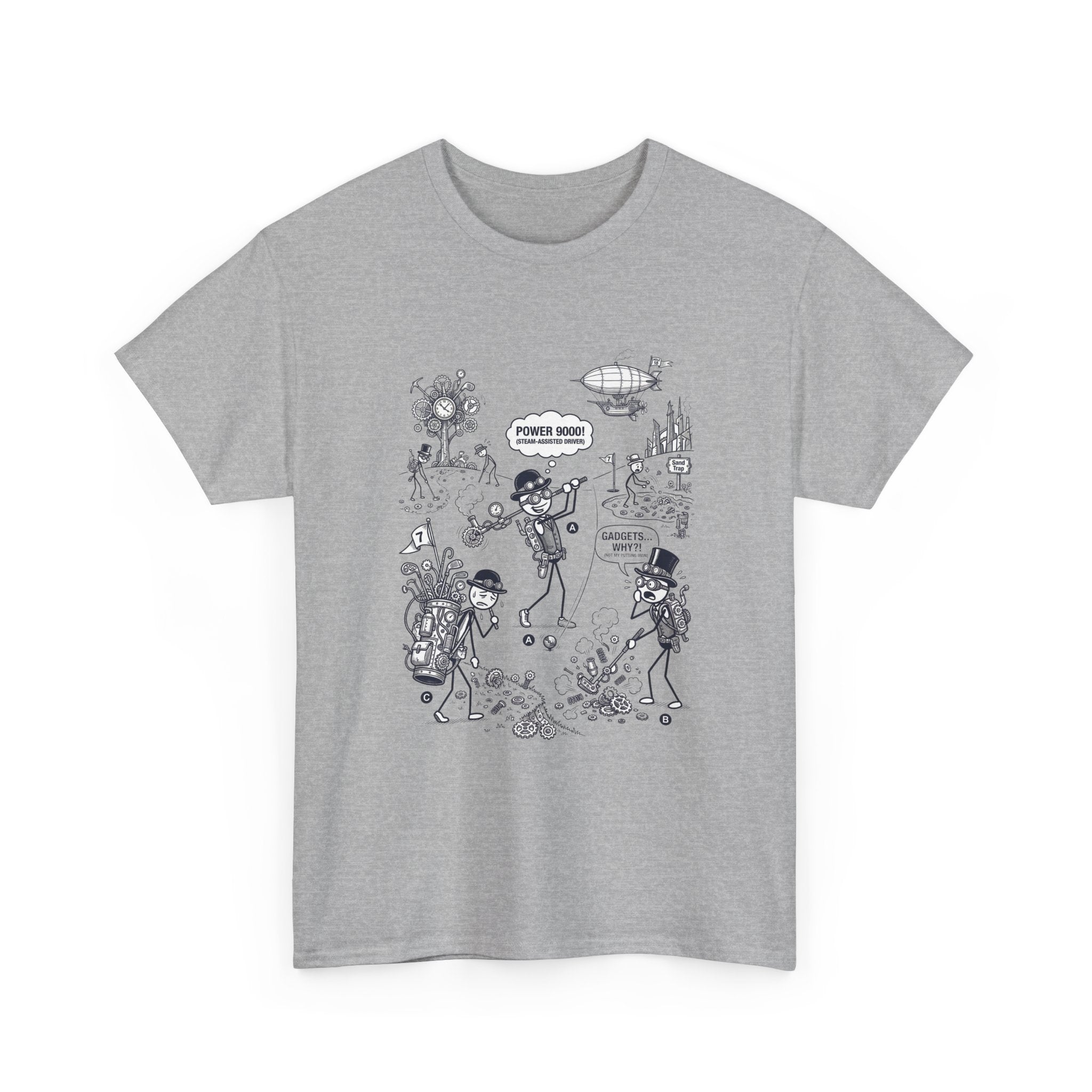 Steampunk Golf Graphic Tee —  "Good Vibes" Illustration
