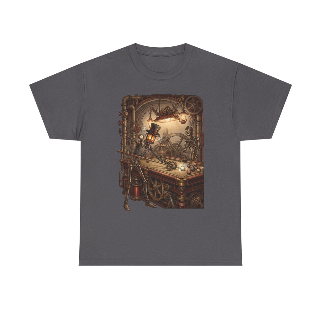 Steampunk Billiards T-Shirt – Vintage Pool Illustration
