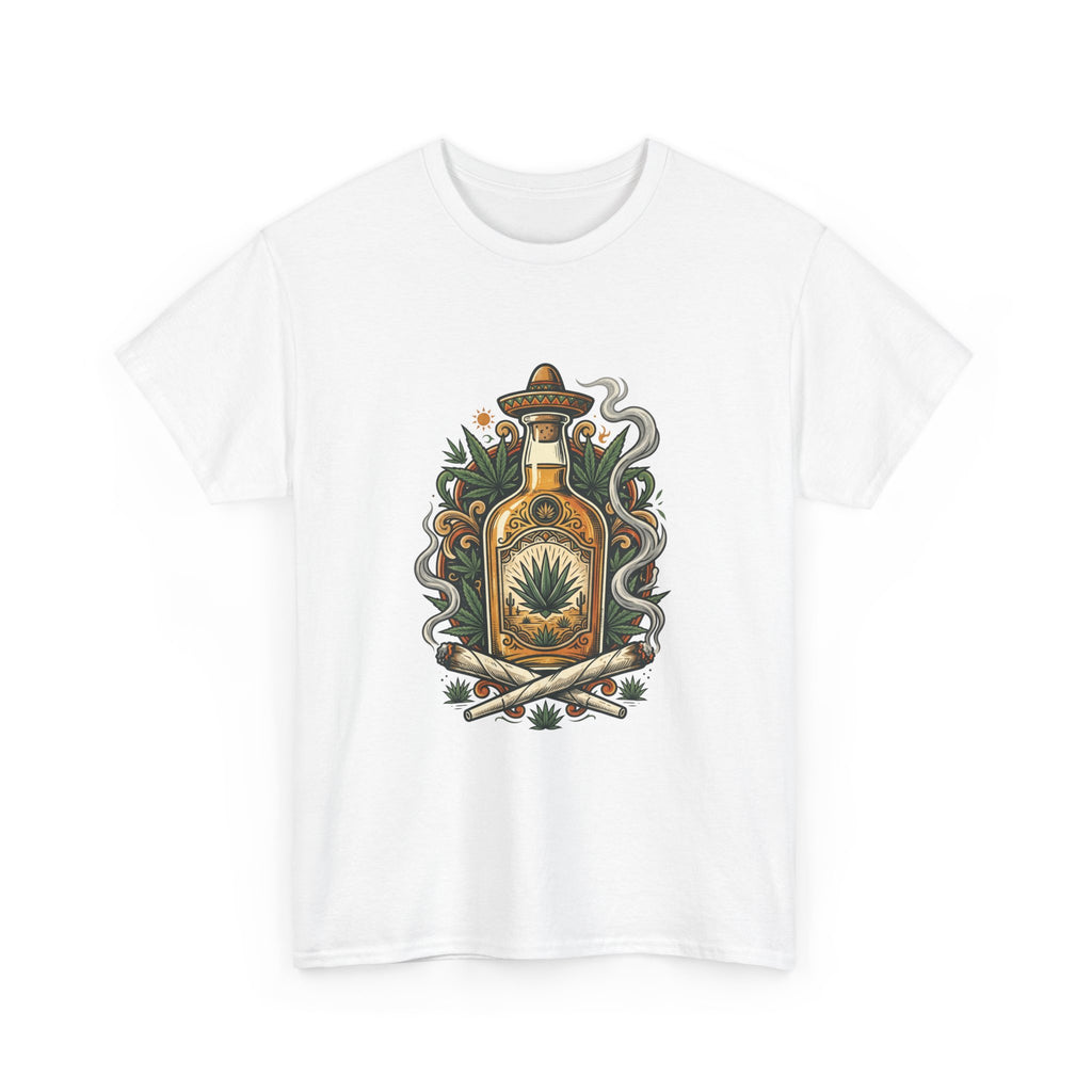 Tequila Bottle Graphic Tee — Agave Spirit Illustration T-Shirt