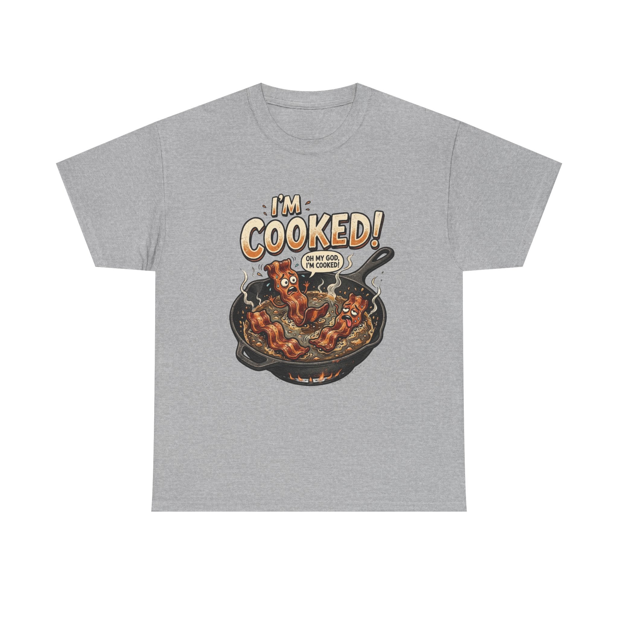 I’m Cooked! Funny Bacon Skillet T-Shirt