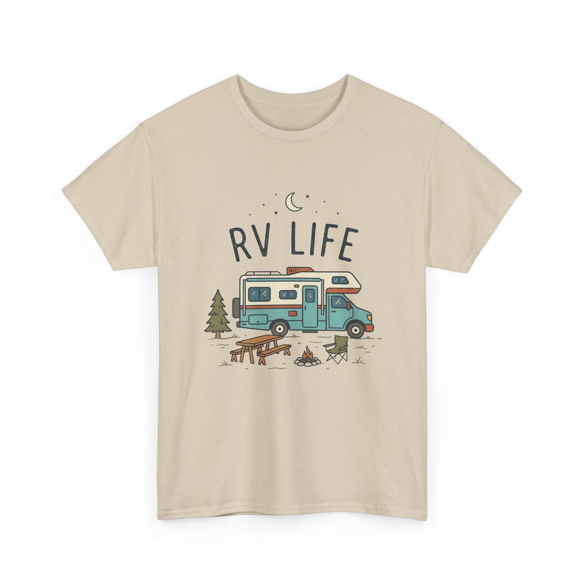 RV Life T‑Shirt — Retro Camper Tee for RV Travelers & Camping Enthusiasts