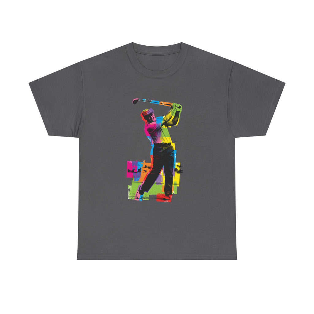 Golf Swing Pop Art T-Shirt — Colorful Golfer Graphic Tee