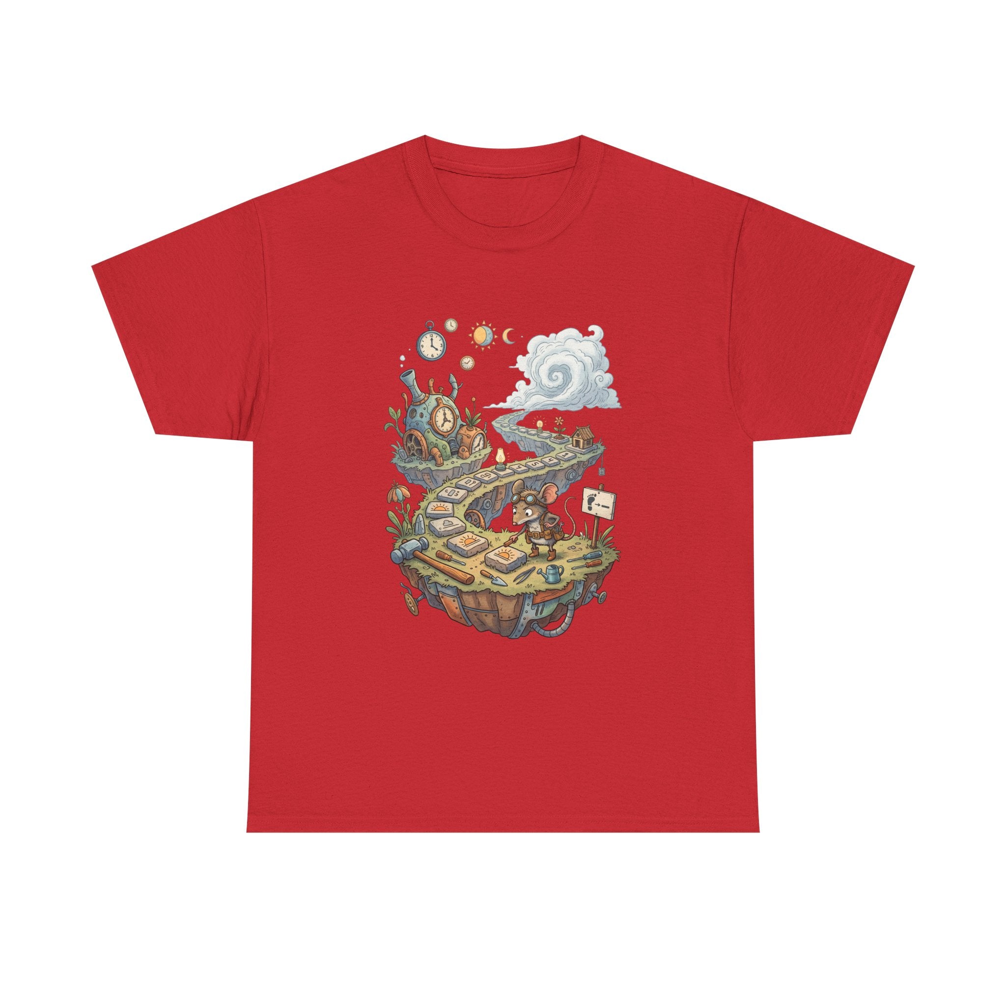 T-Shirt — Fantasy Floating Island Roadmap Illustration Tee