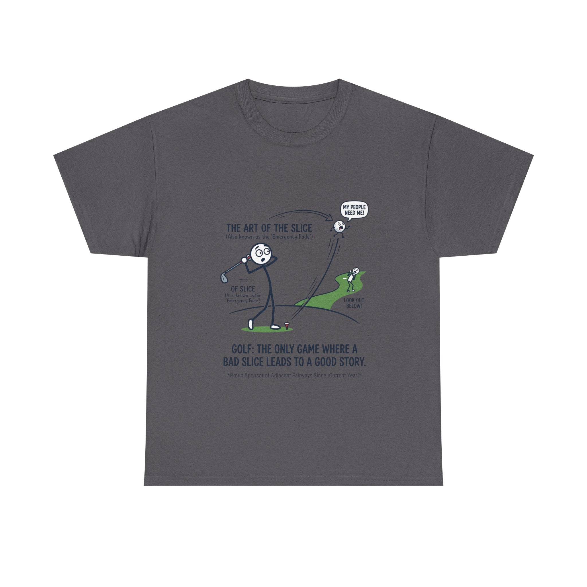 Golf Slice T-Shirt — "The Art of the Slice" Funny Golf Humor Tee