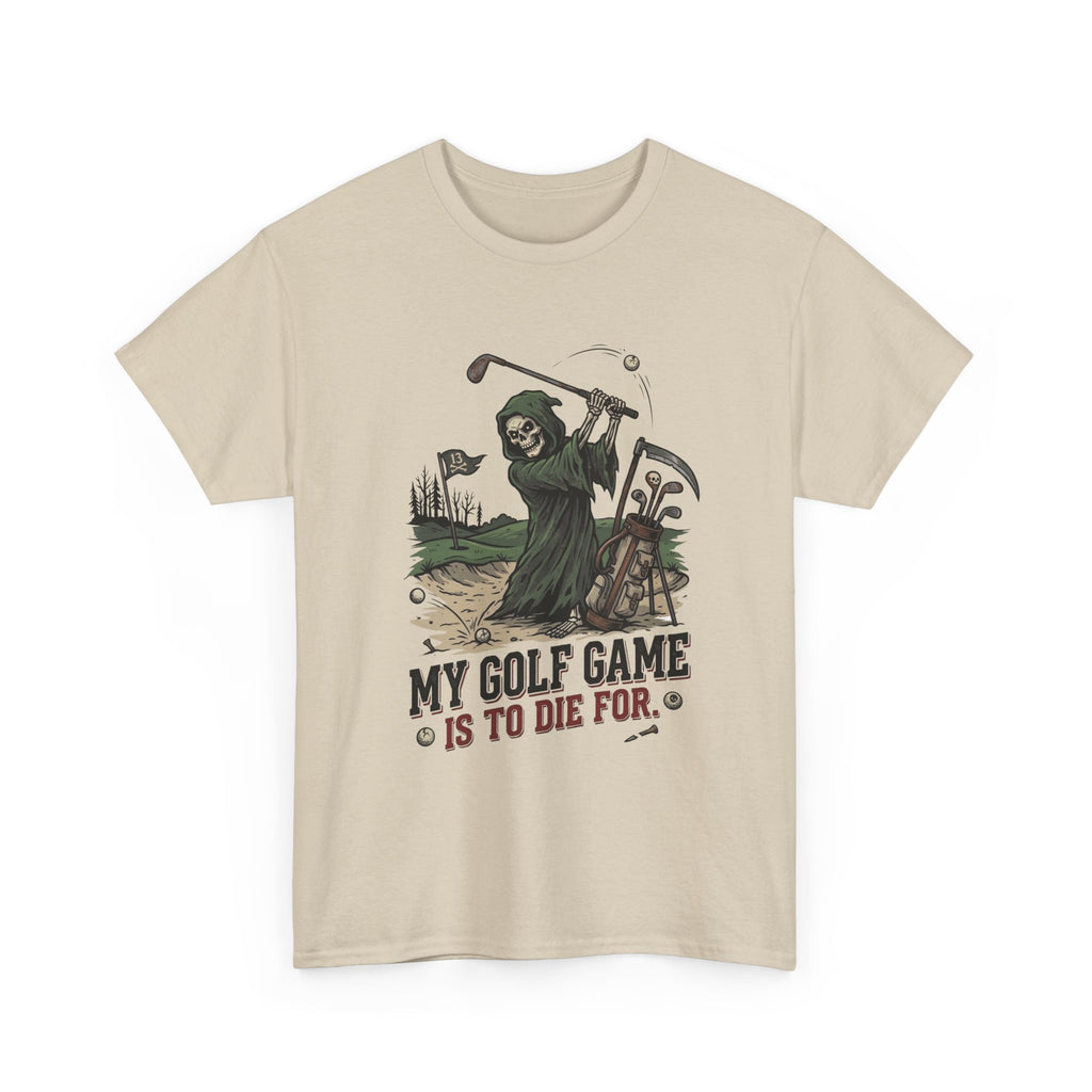 Golf Grim Reaper T-Shirt – “My Golf Game Is To Die For” Funny Golfers Tee