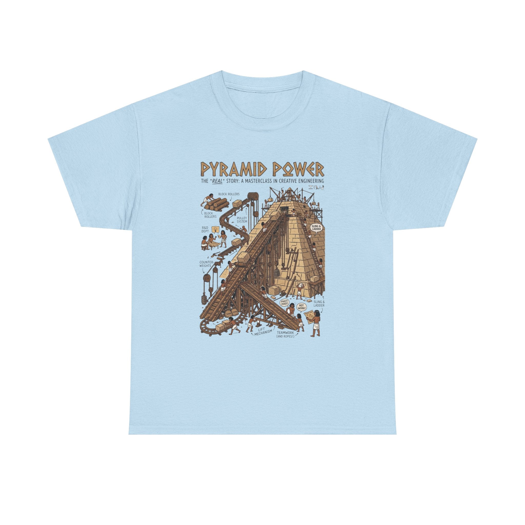 Pyramid Power Tee — Vintage Egyptian Pyramid Diagram Graphic T‑Shirt