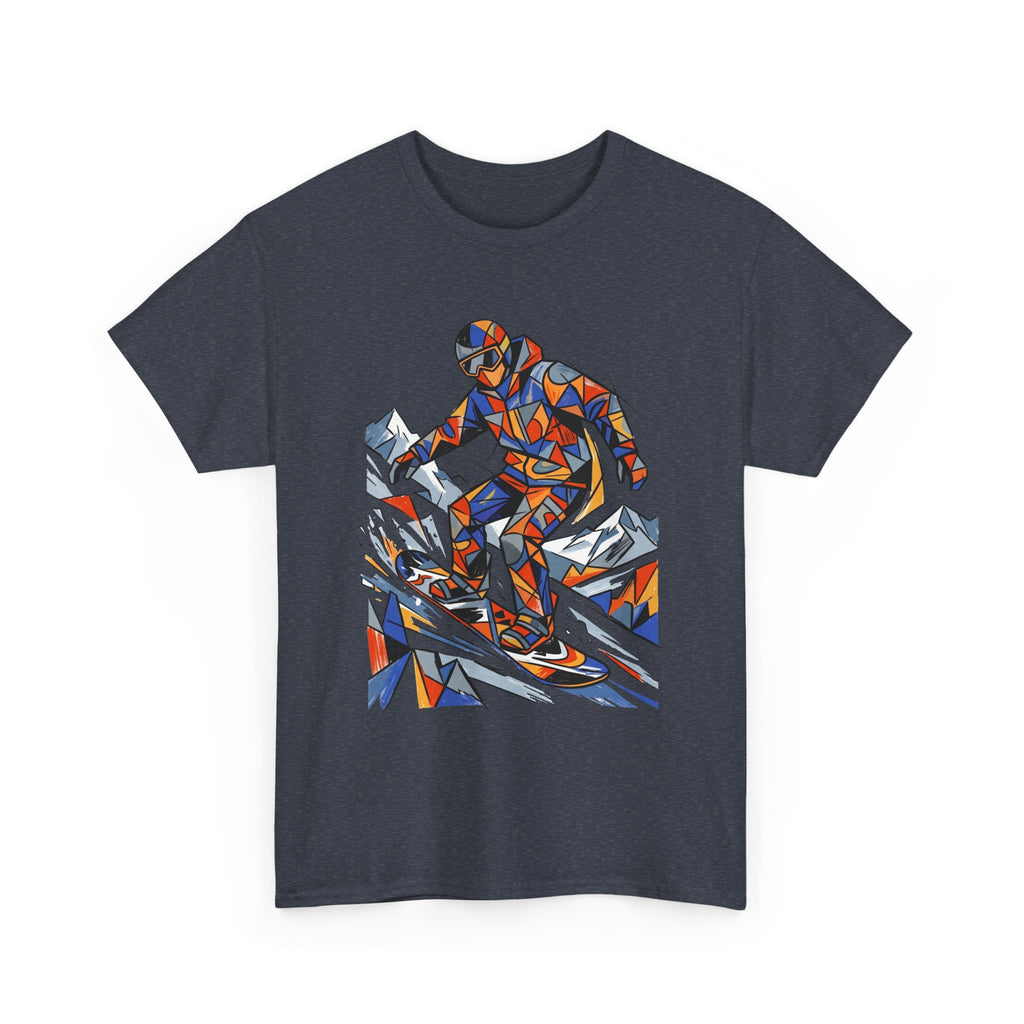 Snowboarder Geometric Art Tee
