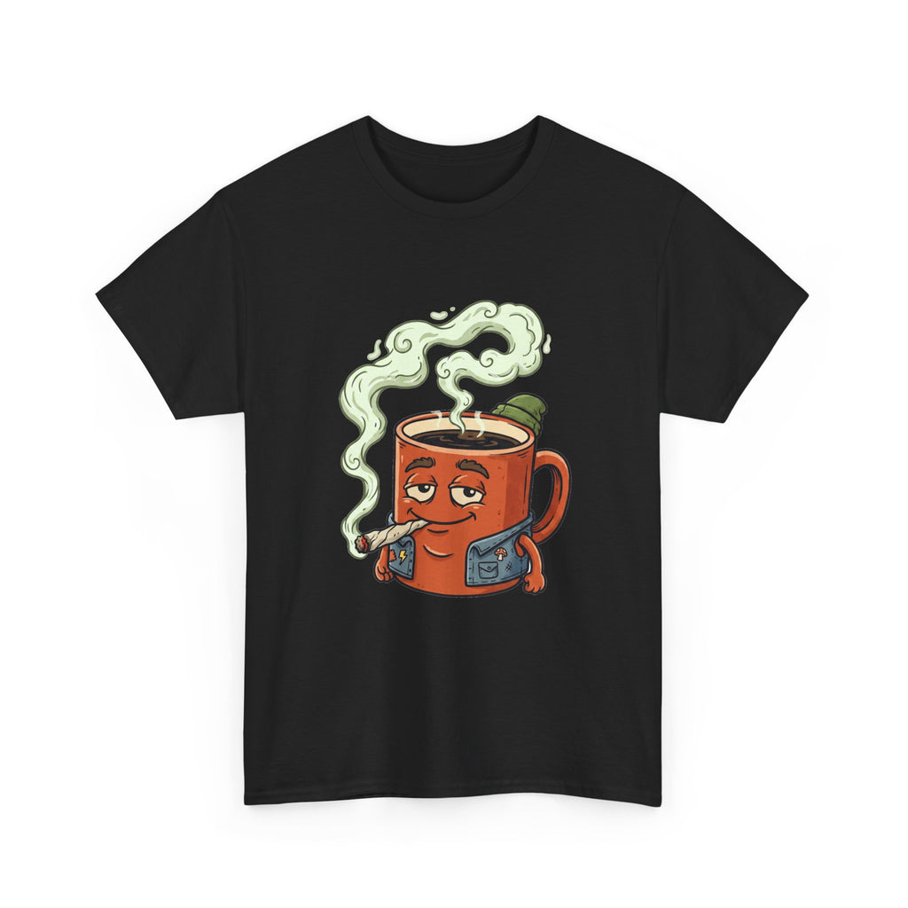 Coffee and a Joint Tee — Funny Smoking Coffee Graphic T-Shirt