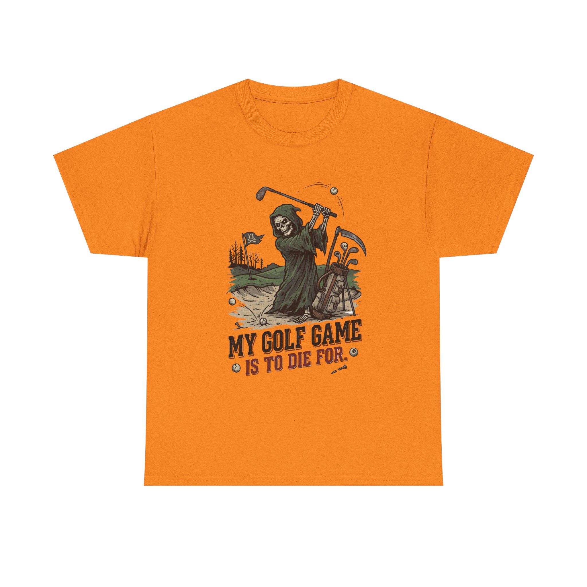 Golf Grim Reaper T-Shirt – “My Golf Game Is To Die For” Funny Golfers Tee