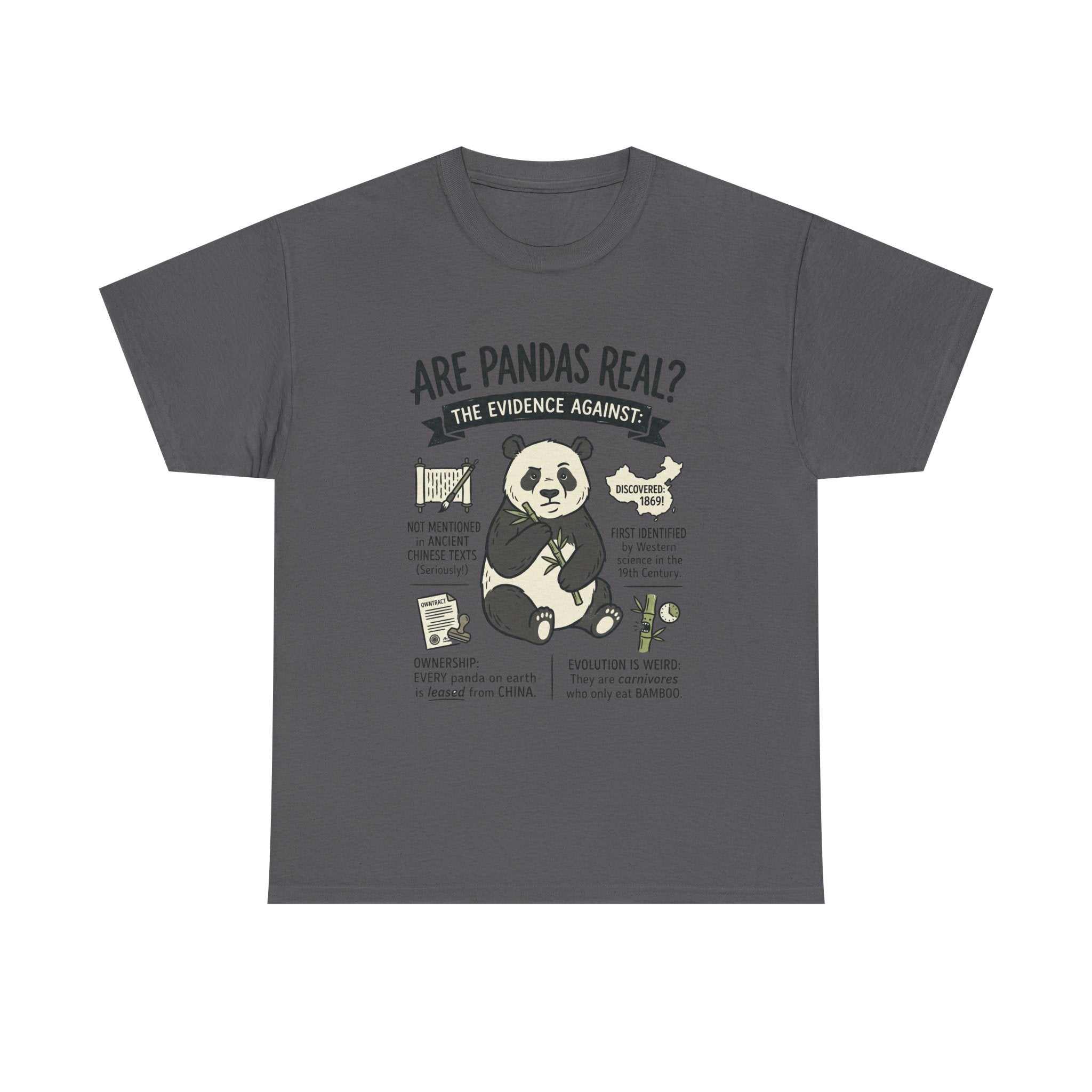 Are Pandas Real? Graphic Tee — Funny Panda Infographic T-Shirt
