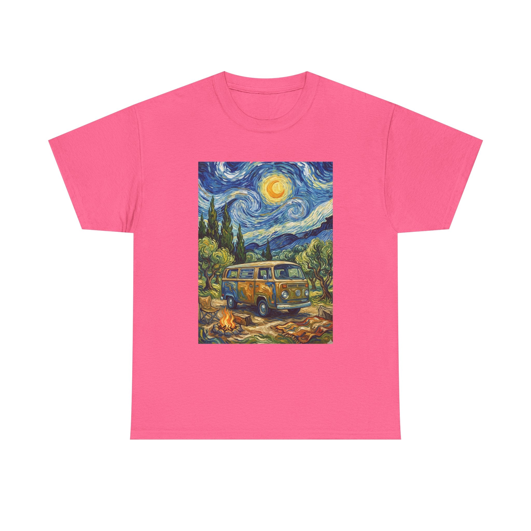 Van Gogh Night Van T-Shirt — Vintage Camper Starry Sky Tee