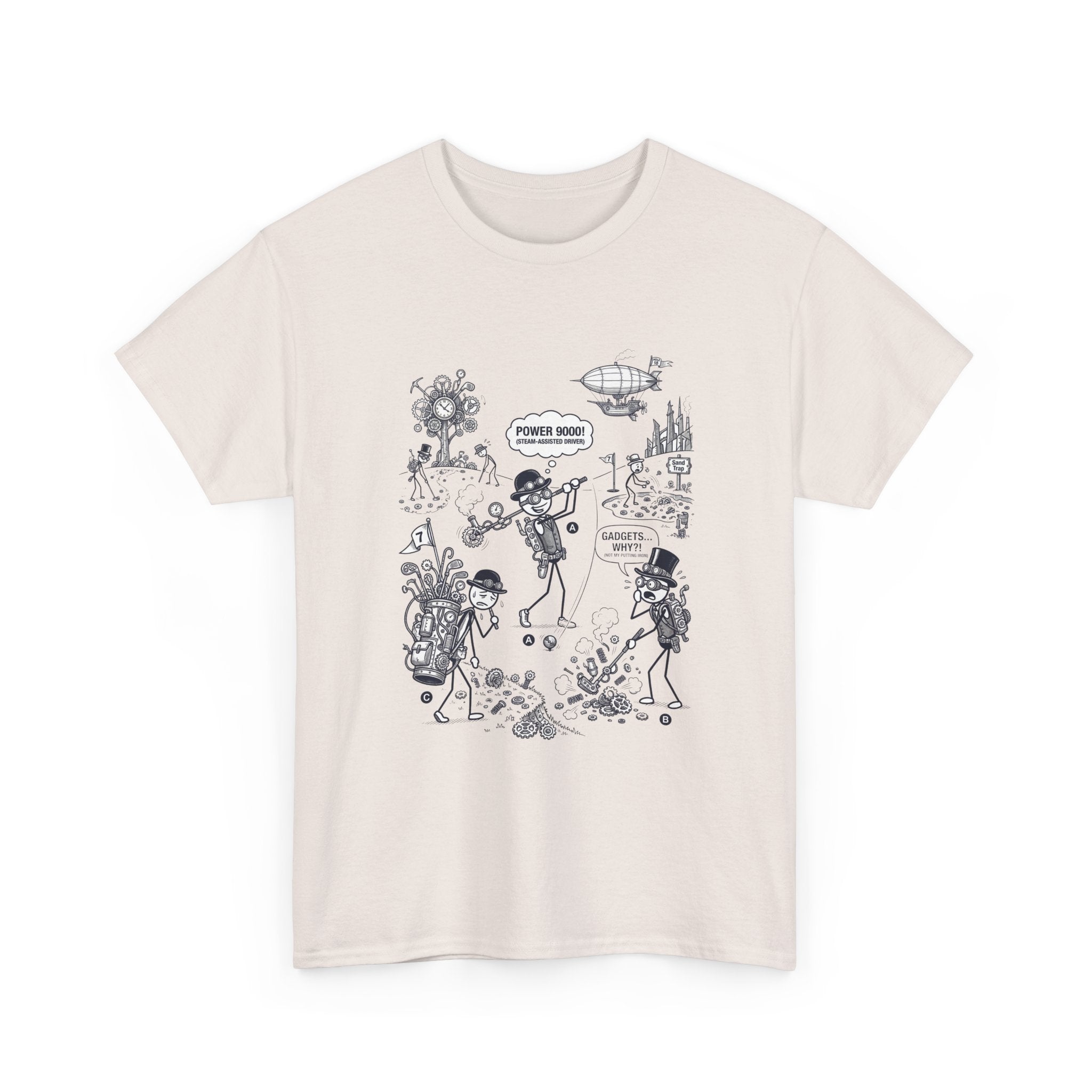 Steampunk Golf Graphic Tee —  "Good Vibes" Illustration