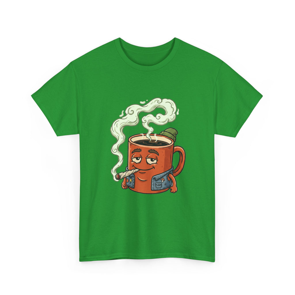 Coffee and a Joint Tee — Funny Smoking Coffee Graphic T-Shirt