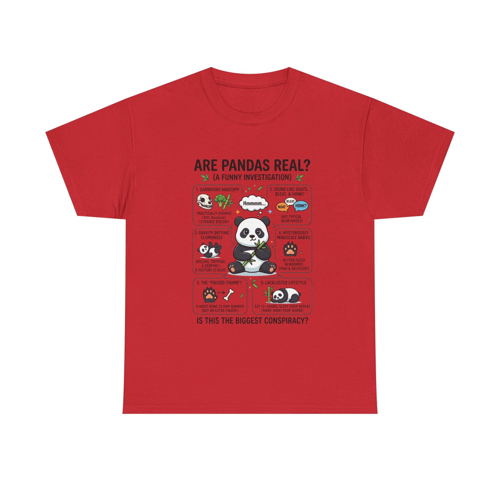 Are Pandas Real? Funny Panda Infographic T-Shirt