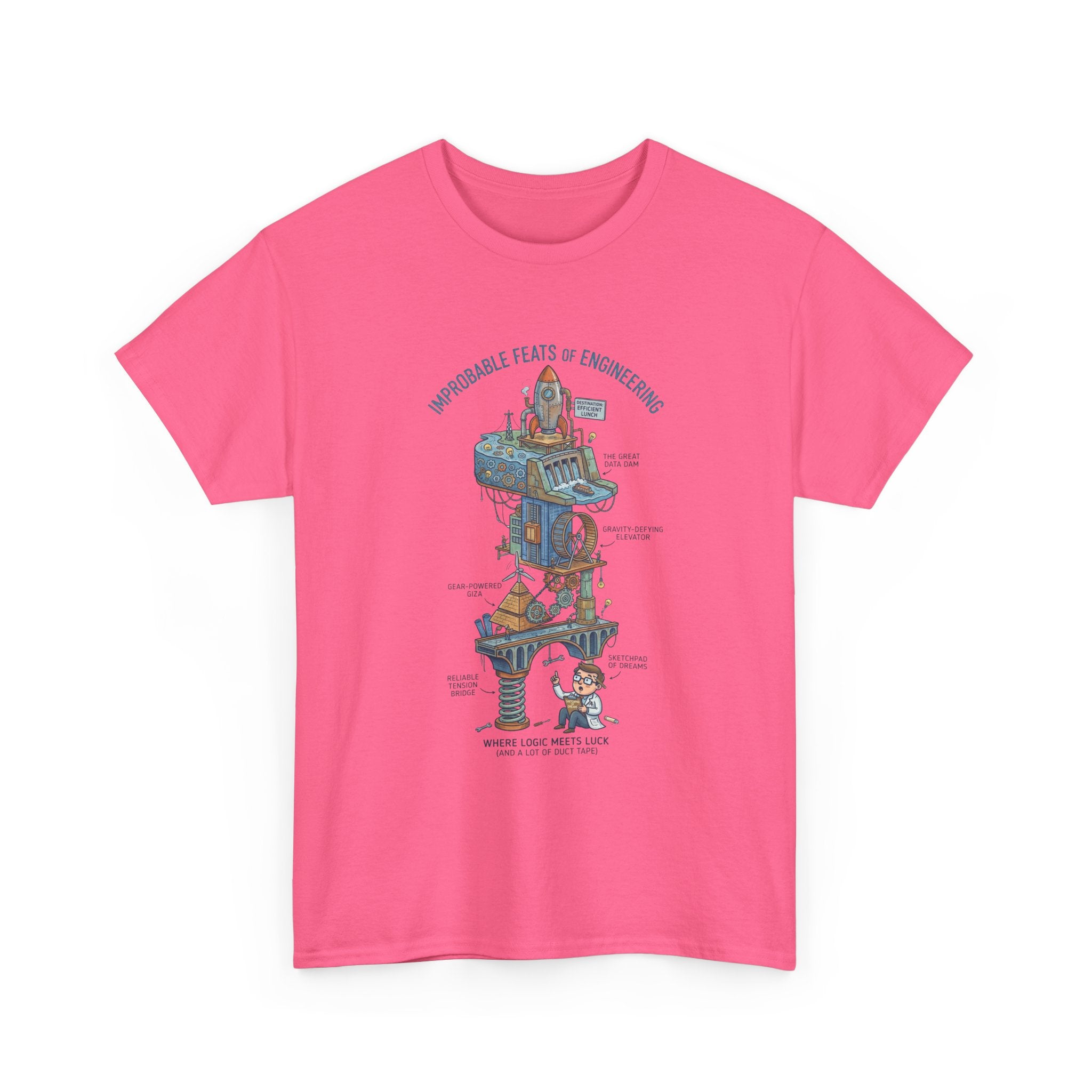 Engineering Feats T‑Shirt — Engineering Diagram Tee