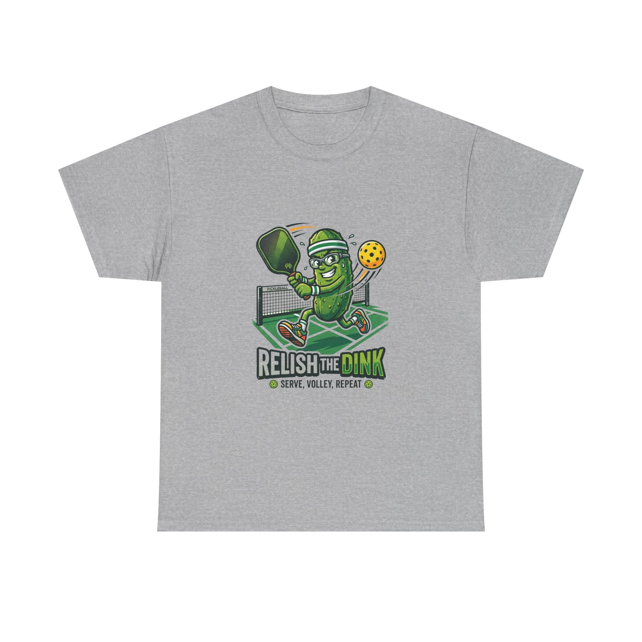 Pickleball 'Relish the Dink' T-Shirt – Funny Pickle Character Paddle Tee