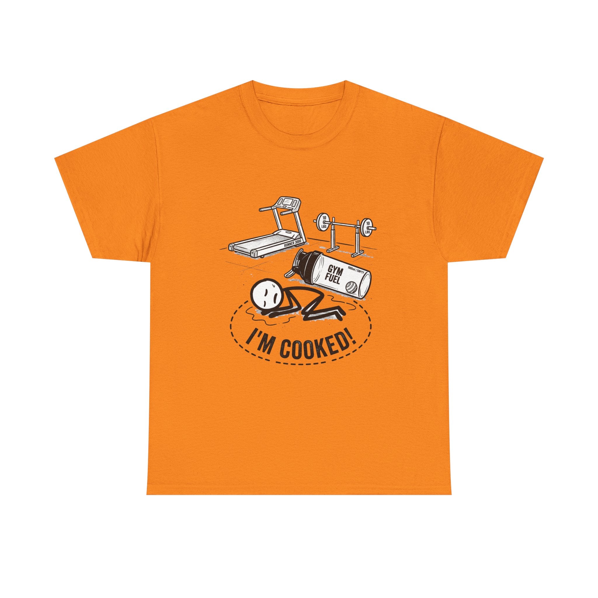Fitness Humor T‑Shirt — "I'm Cooked!" Workout Exhaustion Tee