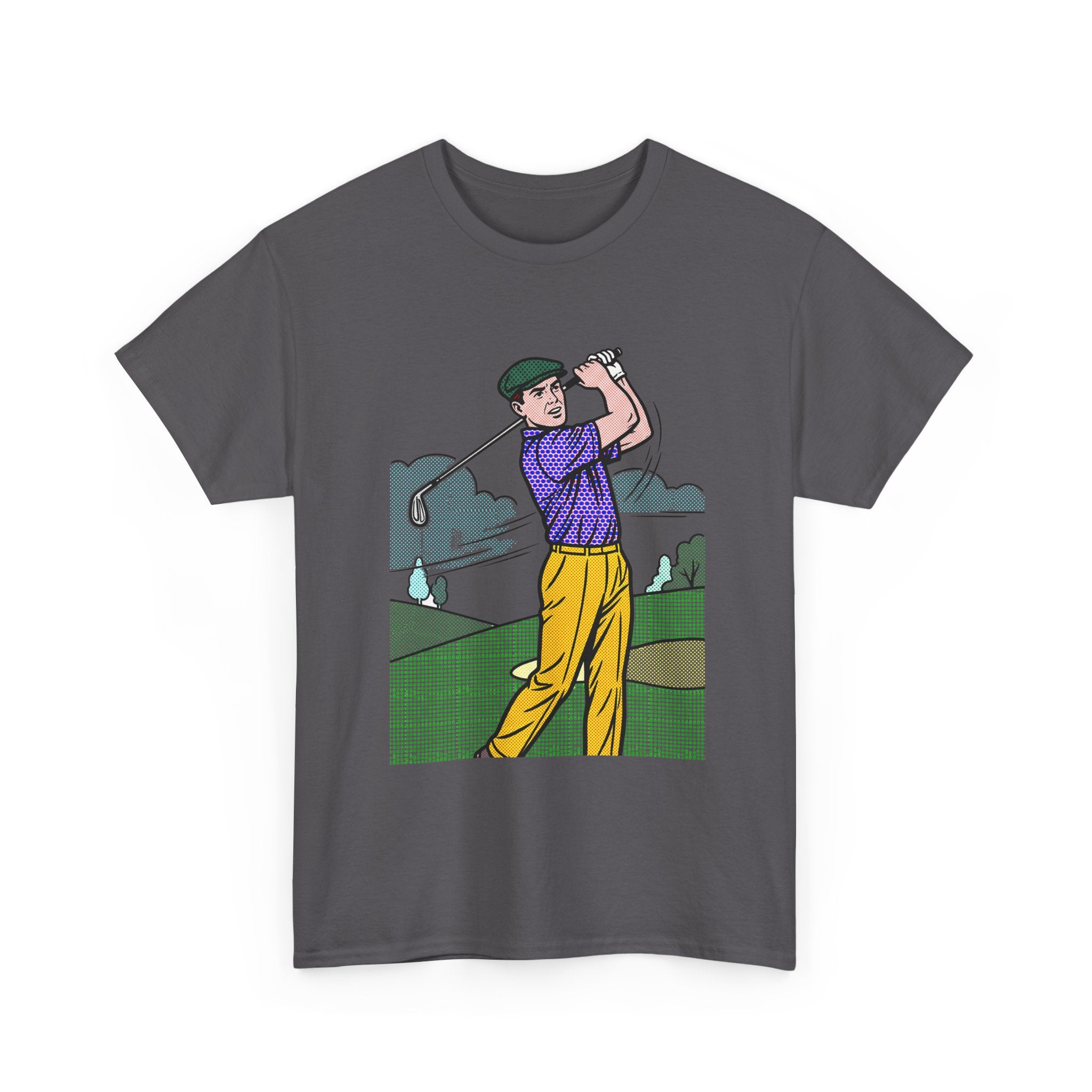 Golf Golfer Illustration T‑Shirt — Vintage Swing Graphic Tee for Golf Lovers