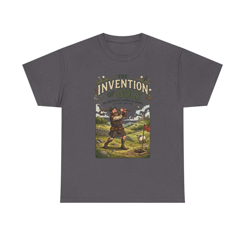 Golf Tee — 'The Invention of Golf' Vintage Golfing Graphic Shirt