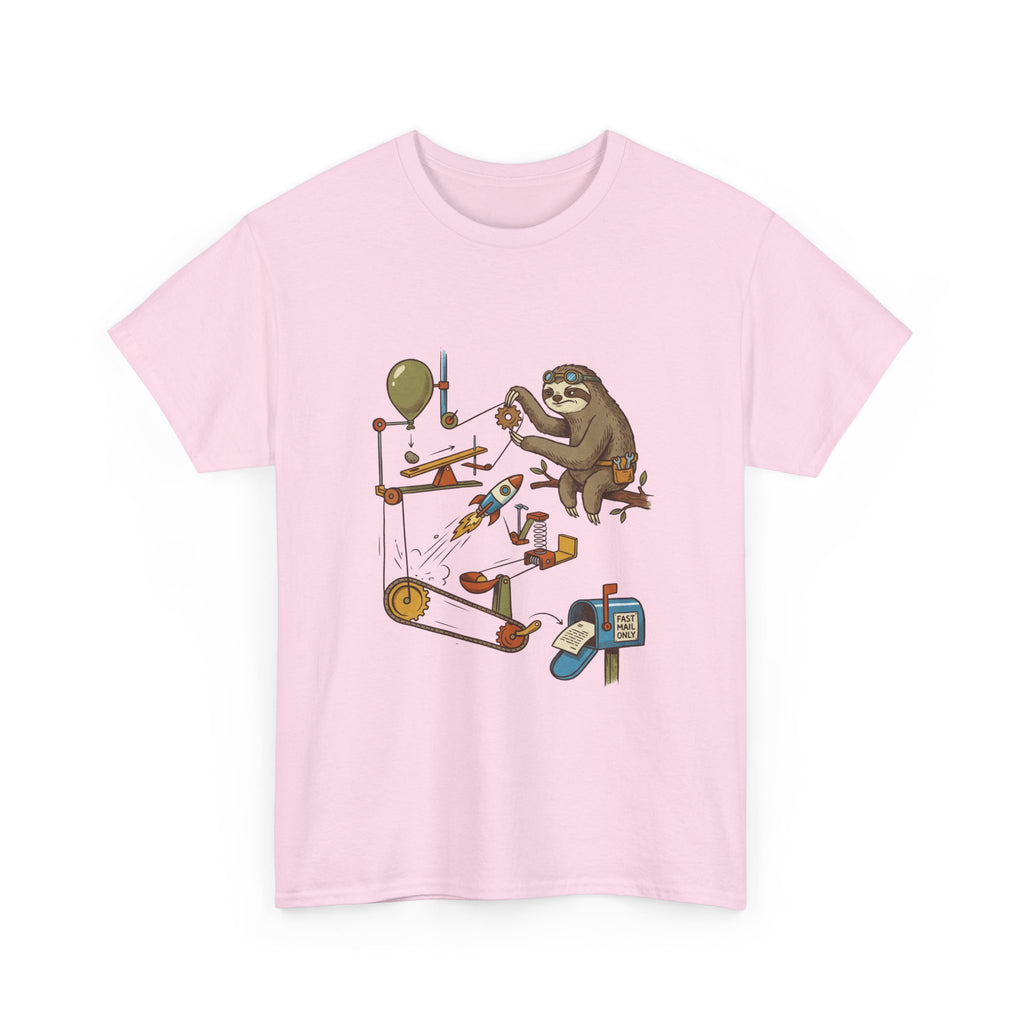 T-Shirt — Sloth Rube Goldberg Machine Graphic Tee
