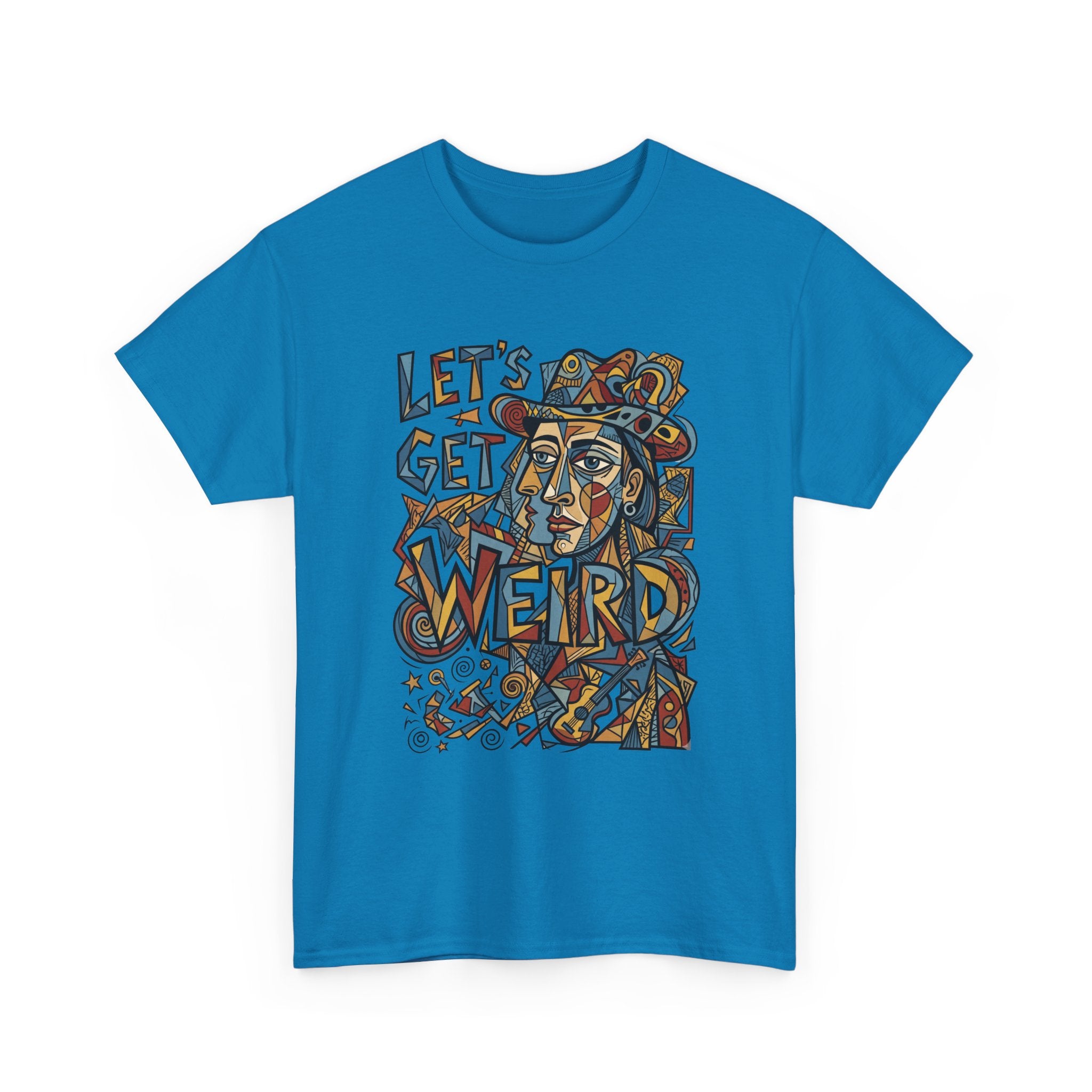 Let’s Get Weird T-Shirt — Retro Psychedelic Face Graphic Tee