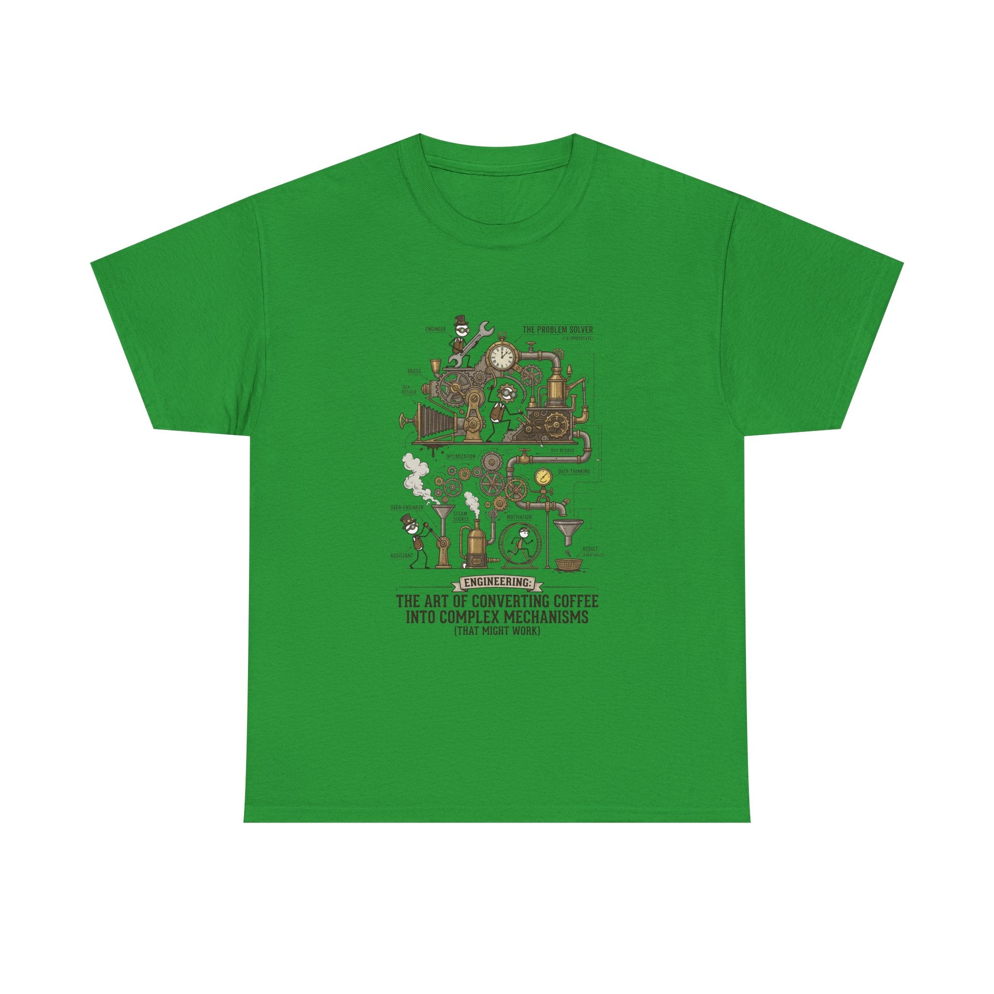 Steampunk Engineering T-Shirt — The Art of Converting Coffee Into Complex Mechanisms Graphic Tee