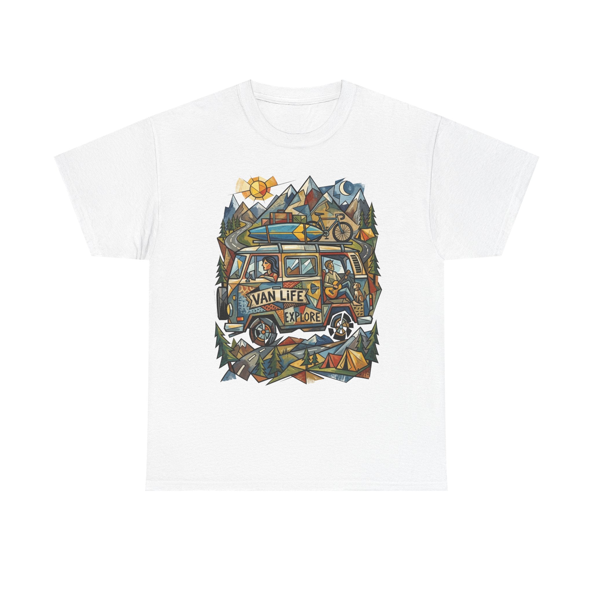 Van Life Explore T-Shirt — Retro Campervan Adventure Graphic Tee