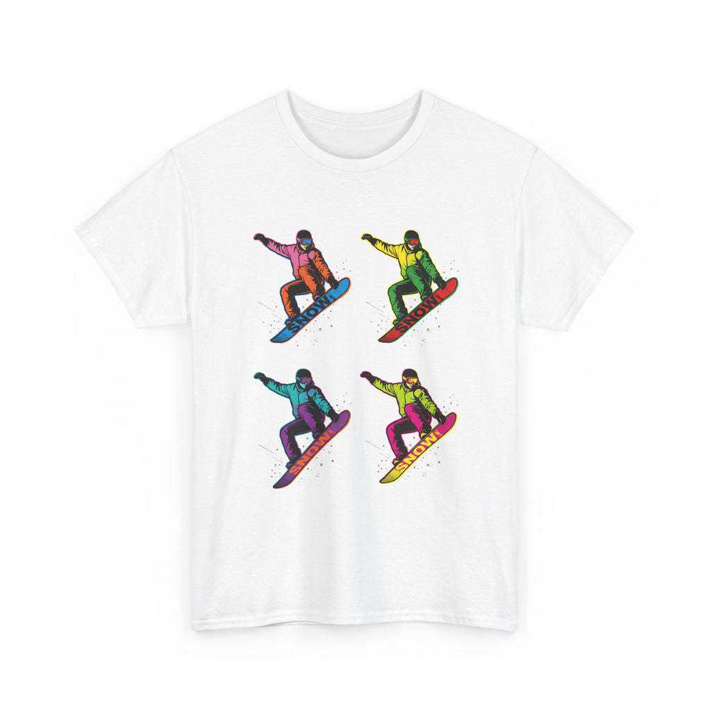 Snowboarder Pop Art T-Shirt – Colorful Retro Snowboarding Graphic Tee