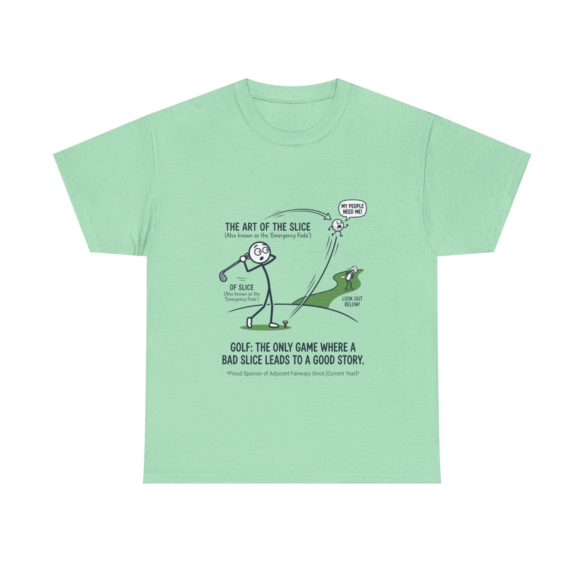 Golf Slice T-Shirt — "The Art of the Slice" Funny Golf Humor Tee