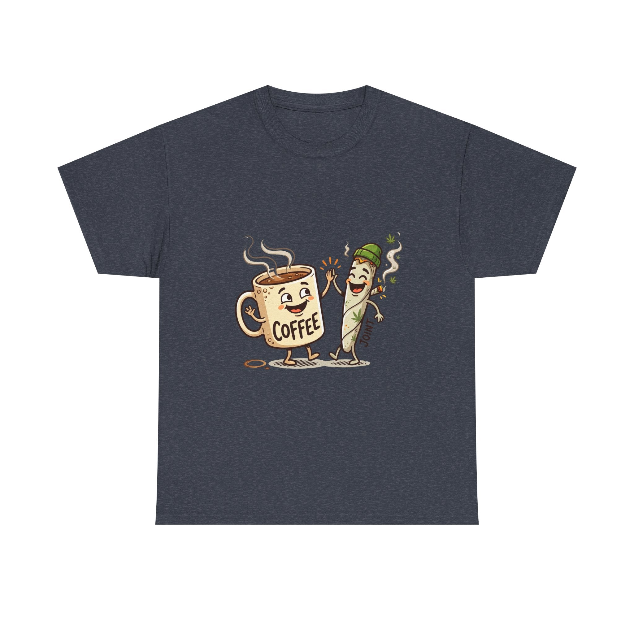 Coffee & a Joint Friends T-Shirt — Funny Breakfast Cartoon Tee