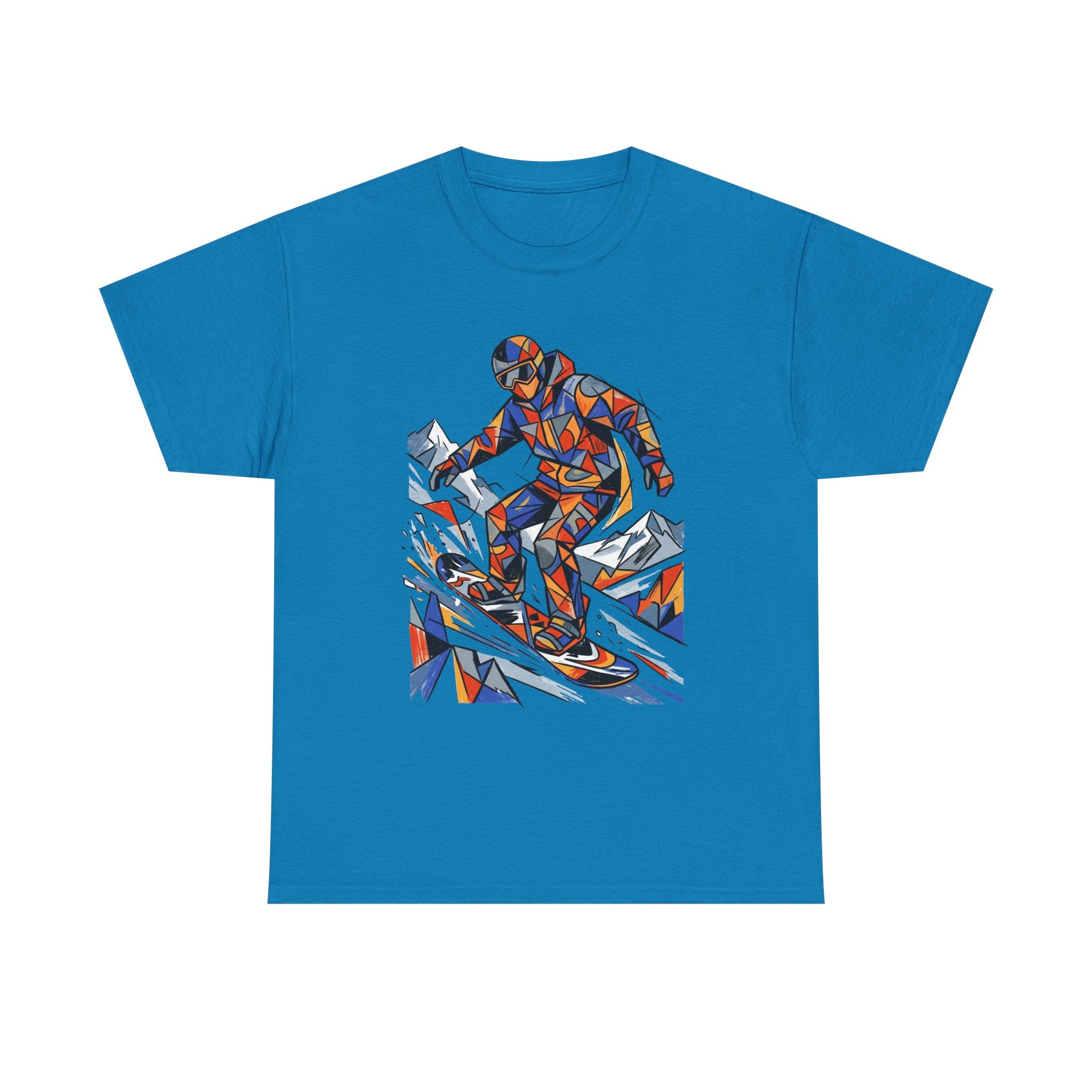 Snowboarder Geometric Art Tee