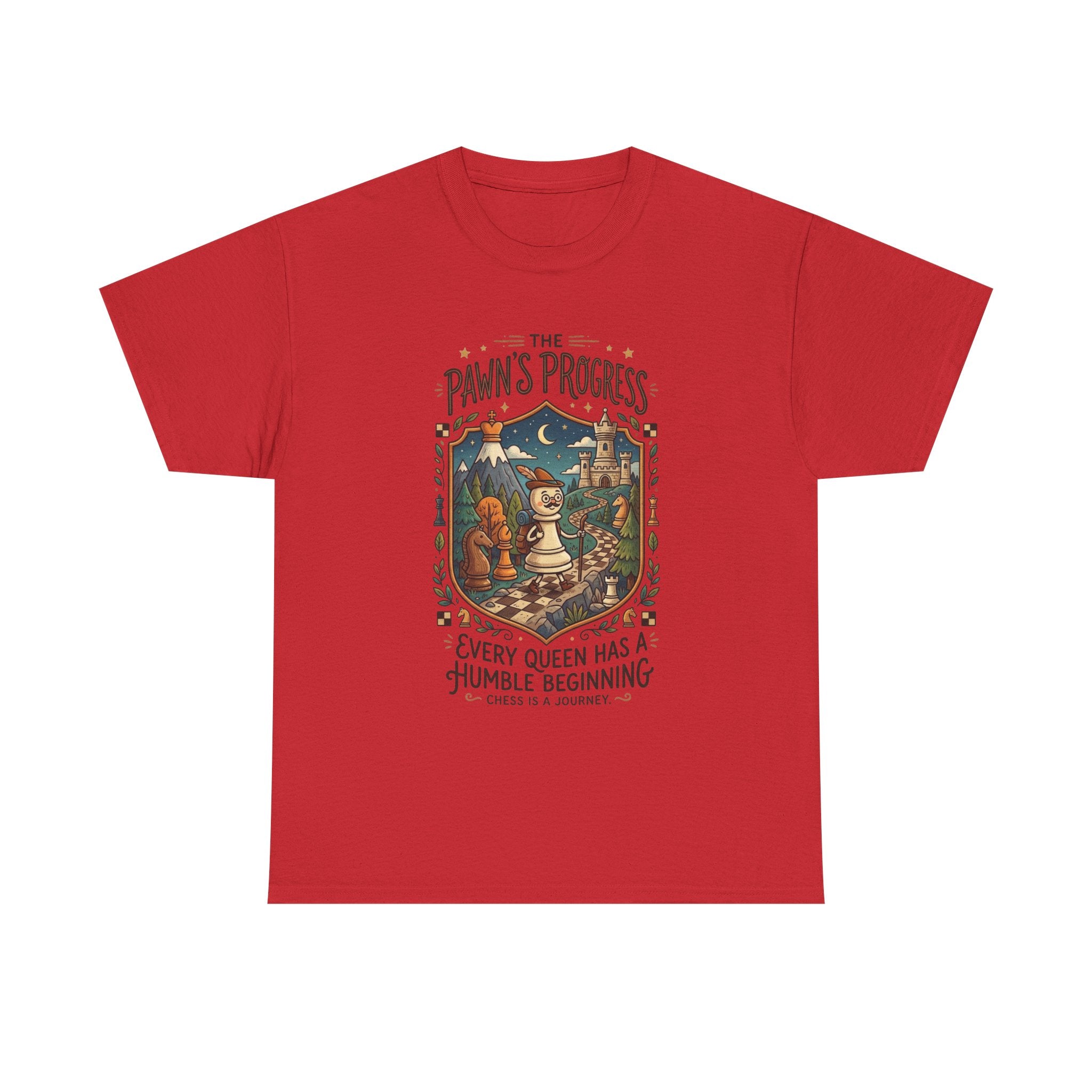 Chess 'The Pawn's Progress' T-Shirt — "Every Queen Has a Humble Beginning" Vintage Style Tee