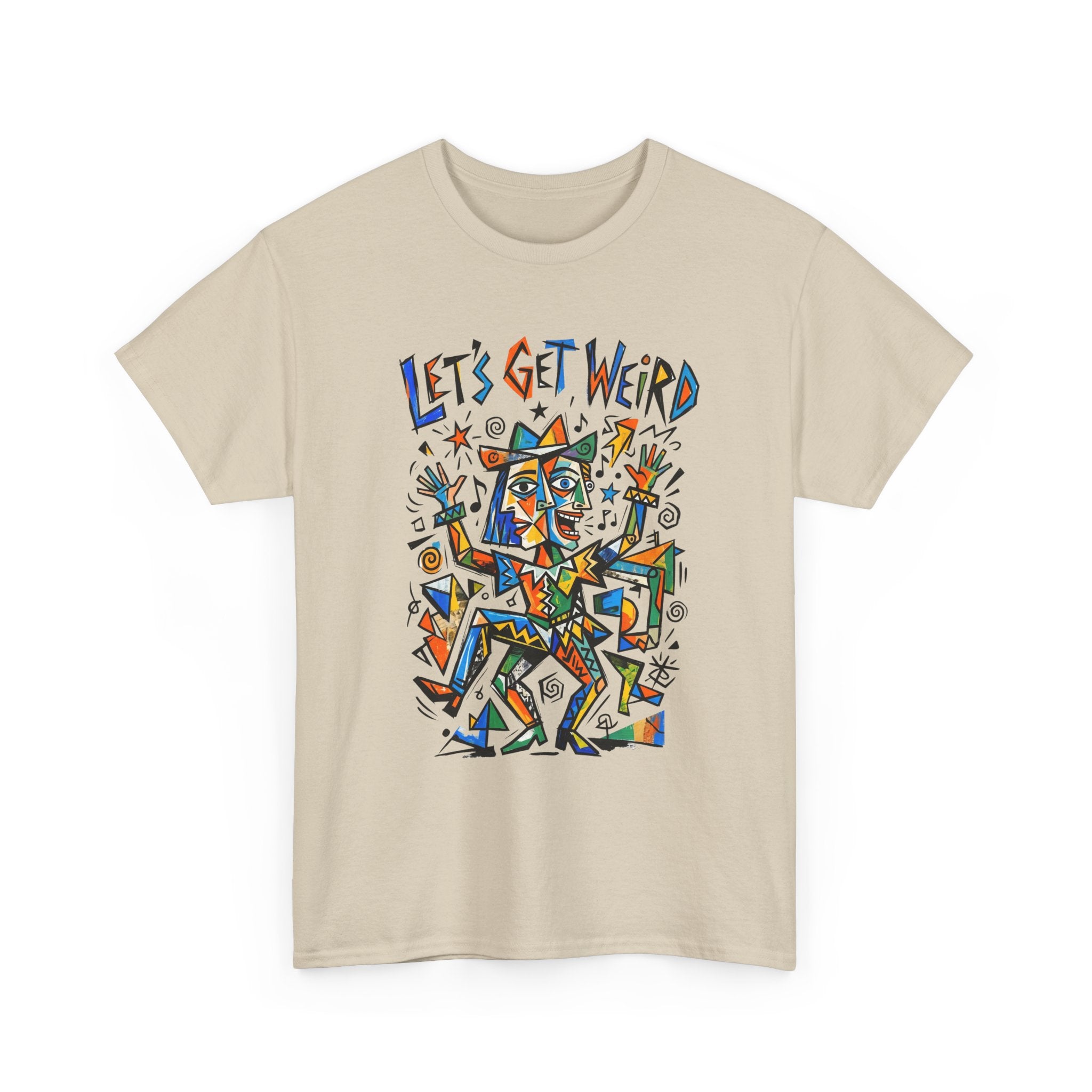 Let's Get Weird T‑Shirt — Colorful Abstract Party Graphic Tee