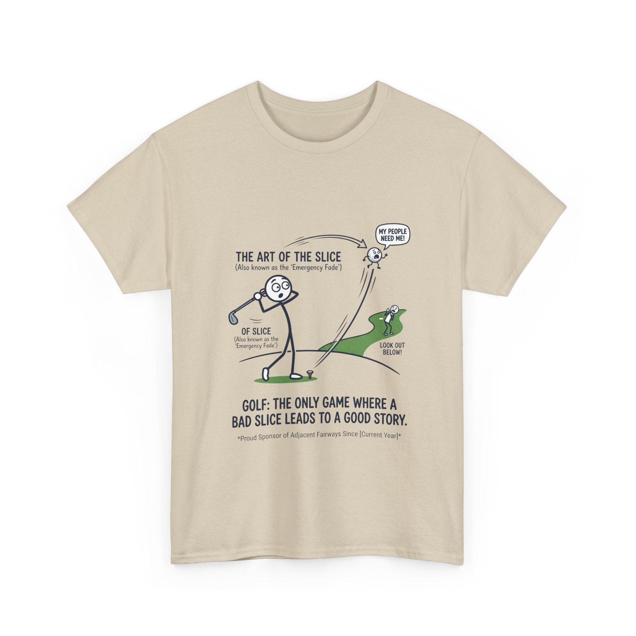 Golf Slice T-Shirt — "The Art of the Slice" Funny Golf Humor Tee