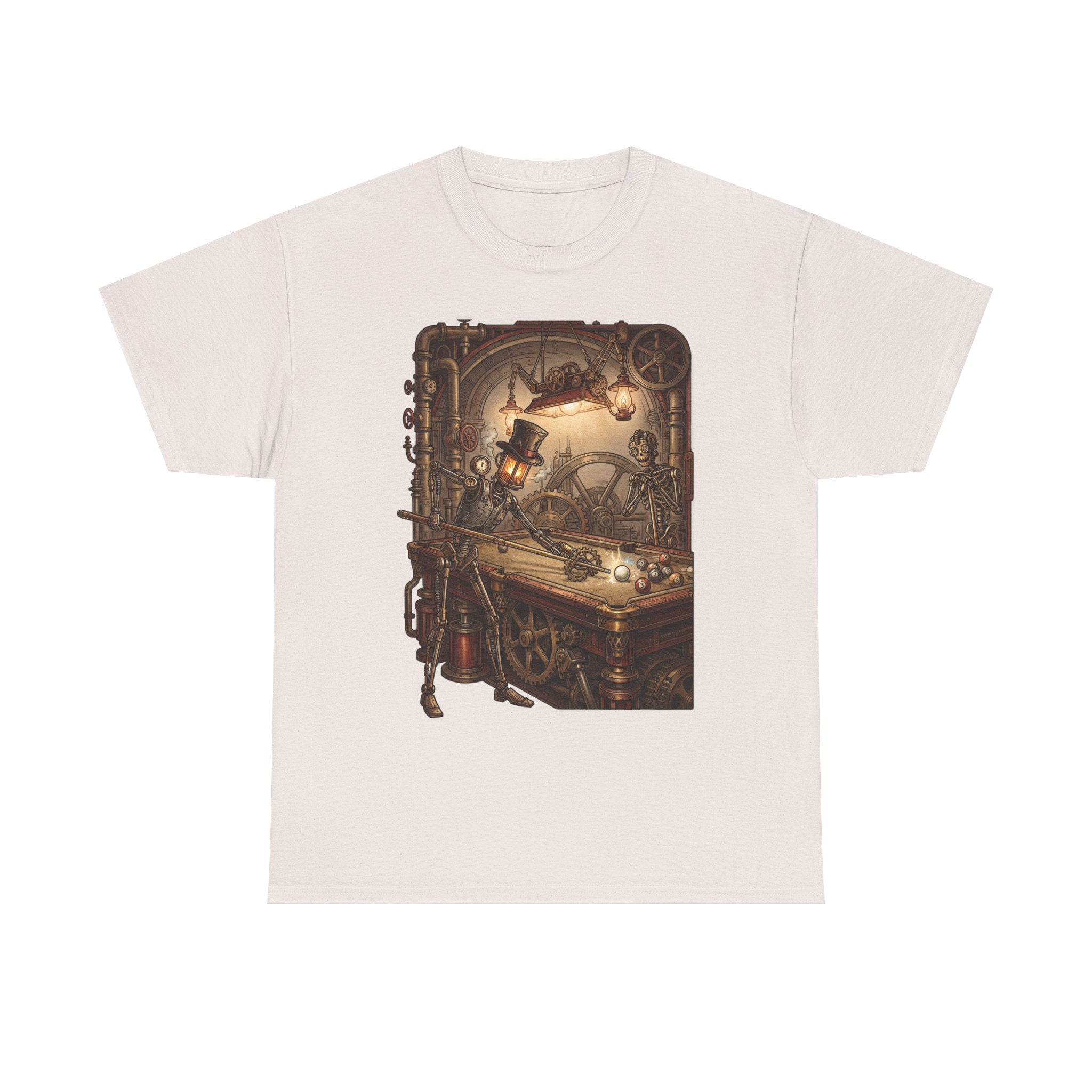 Steampunk Billiards T-Shirt – Vintage Pool Illustration