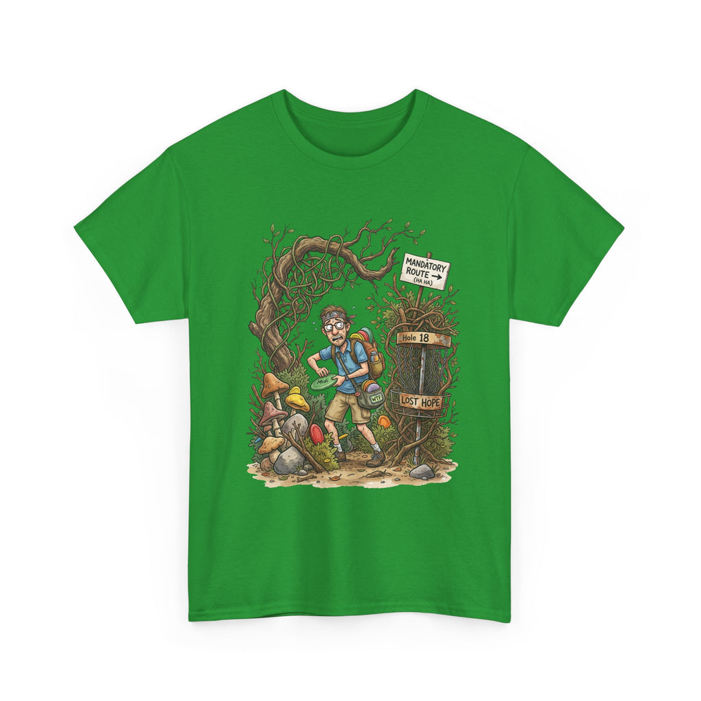 Disc Golf Graphic Tee — "Lost But Loving It" Outdoor Adventure T-Shirt