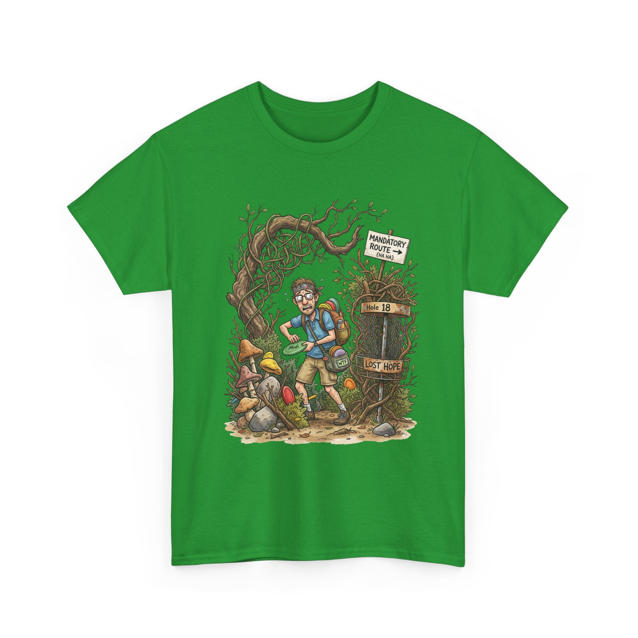 Disc Golf Graphic Tee — "Lost But Loving It" Outdoor Adventure T-Shirt