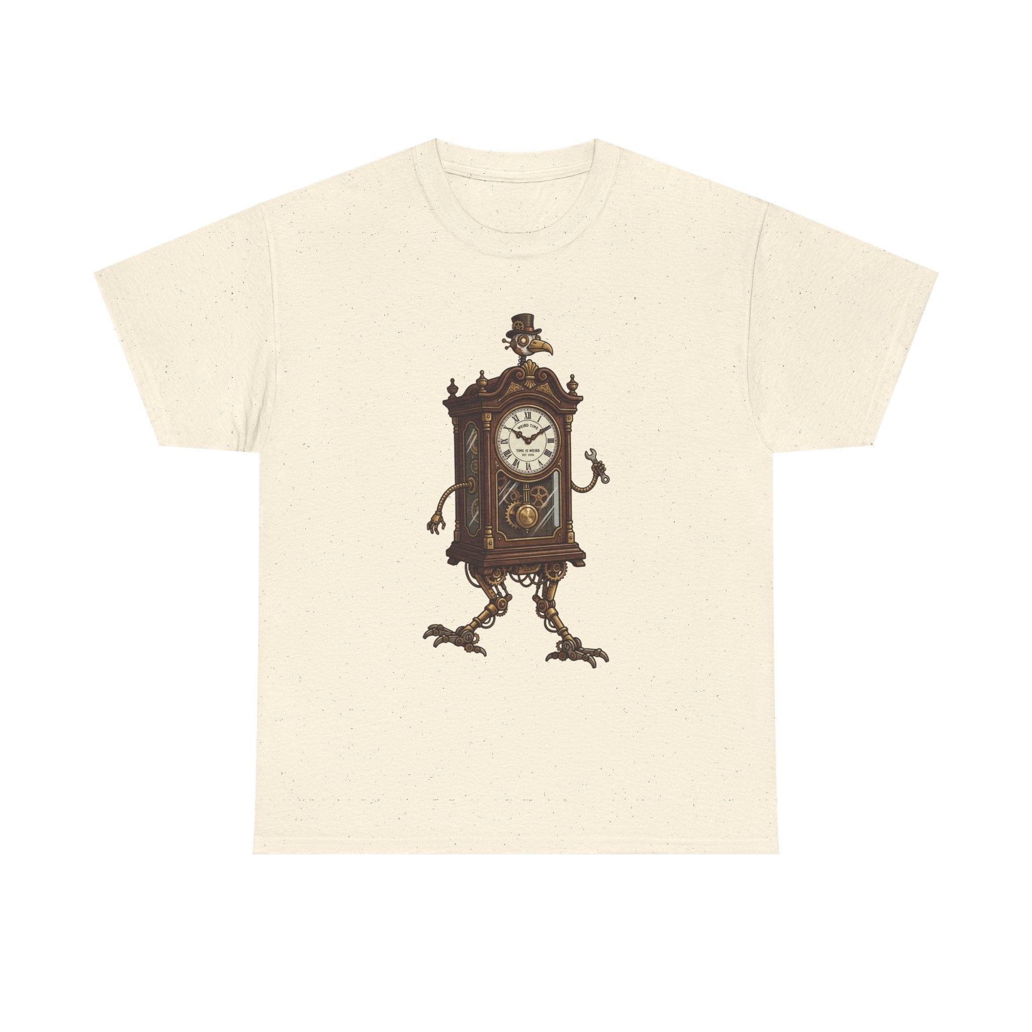 Clockwork Grandfather Tee — Vintage Walking Clock Graphic T-Shirt