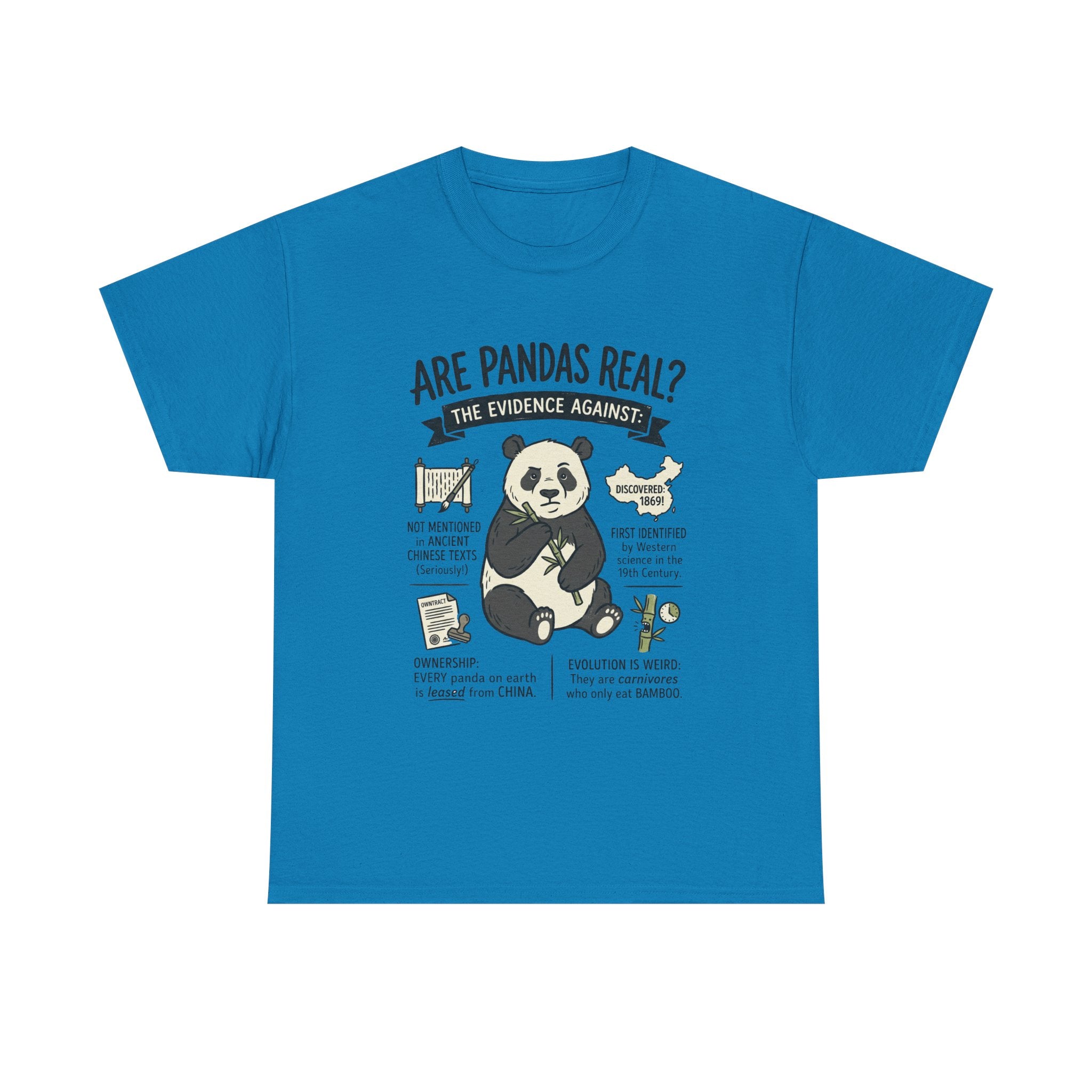 Are Pandas Real? Graphic Tee — Funny Panda Infographic T-Shirt