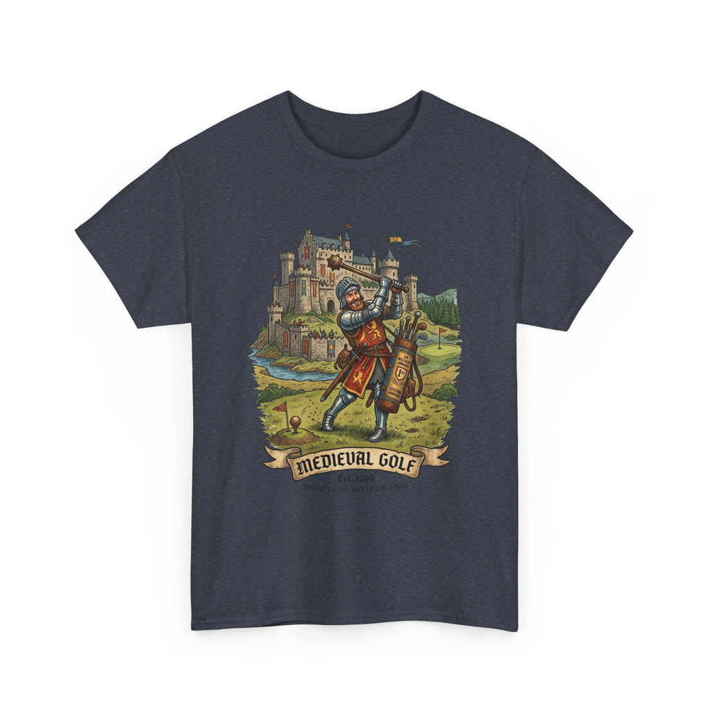 Medieval Golf T-Shirt – Vintage Knight Golfing Castle Graphic Tee