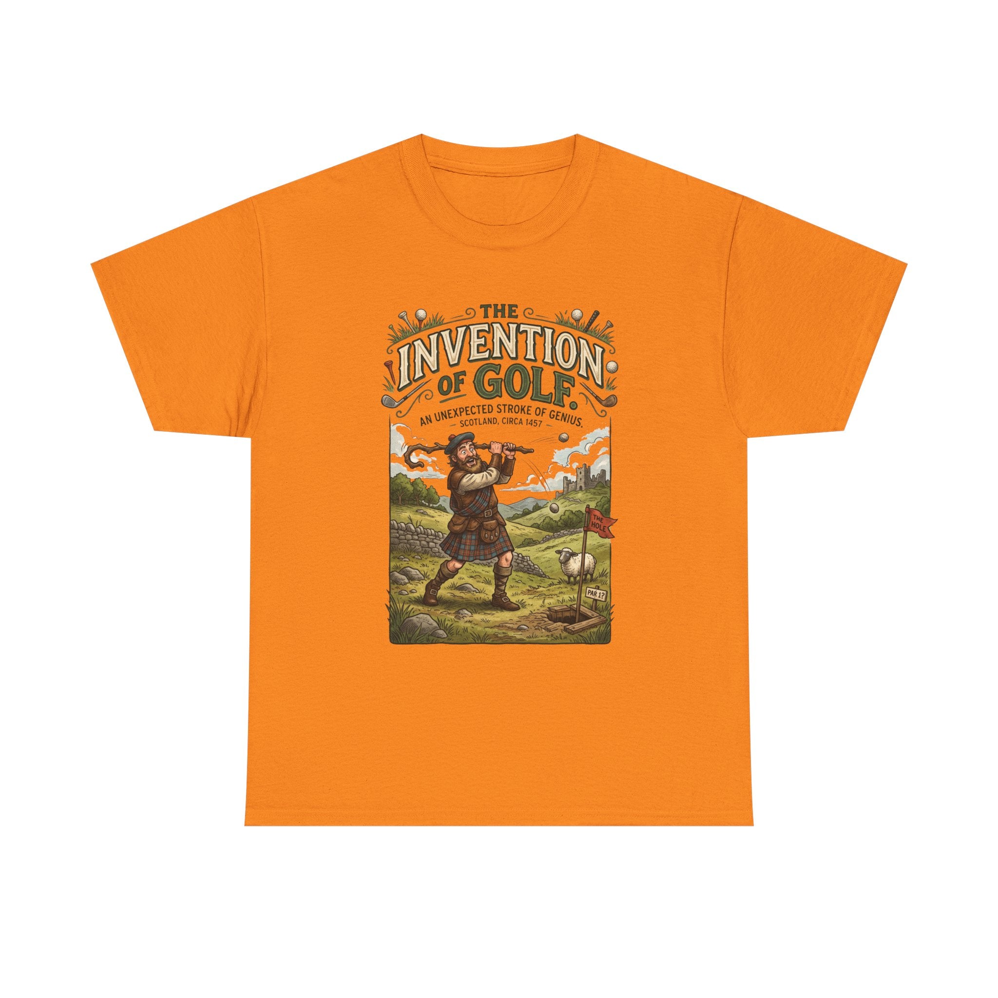 Golf Tee — 'The Invention of Golf' Vintage Golfing Graphic Shirt