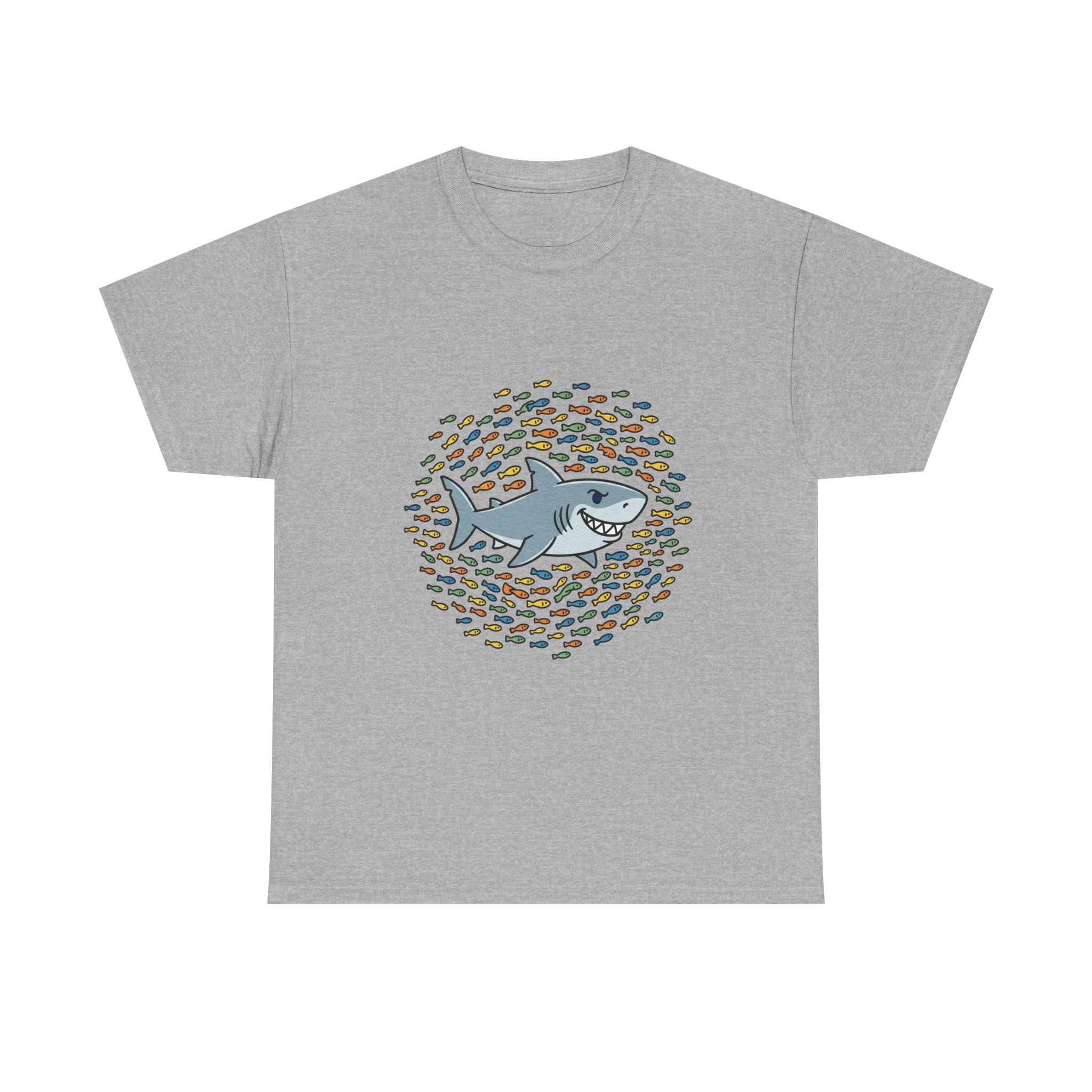 Shark and School Graphic Tee — Cute Ocean Kids Shirt