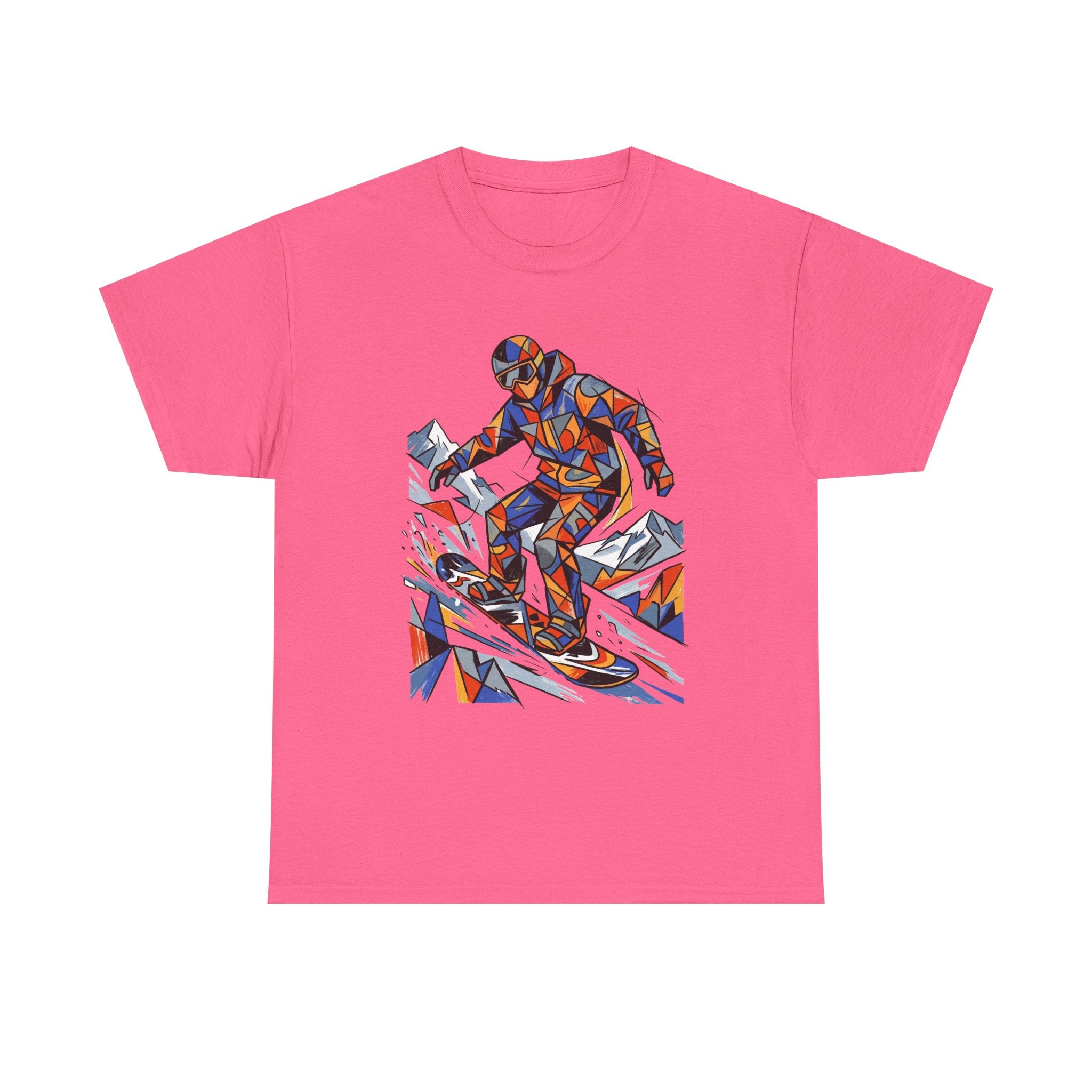 Snowboarder Geometric Art Tee
