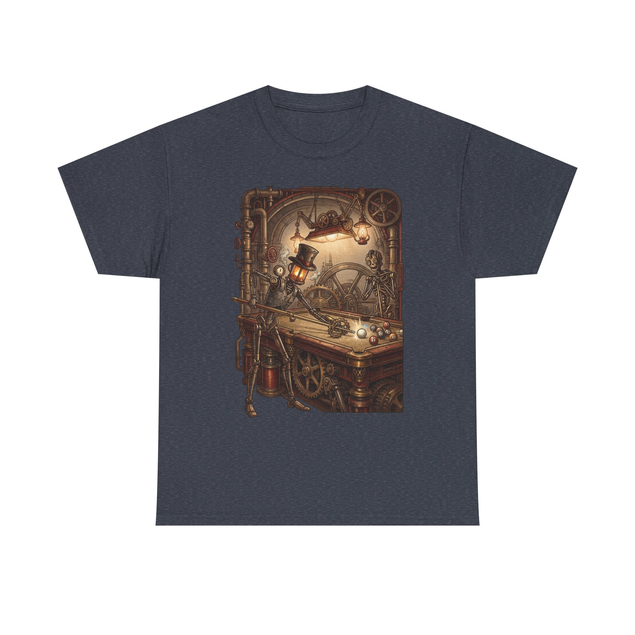 Steampunk Billiards T-Shirt – Vintage Pool Illustration