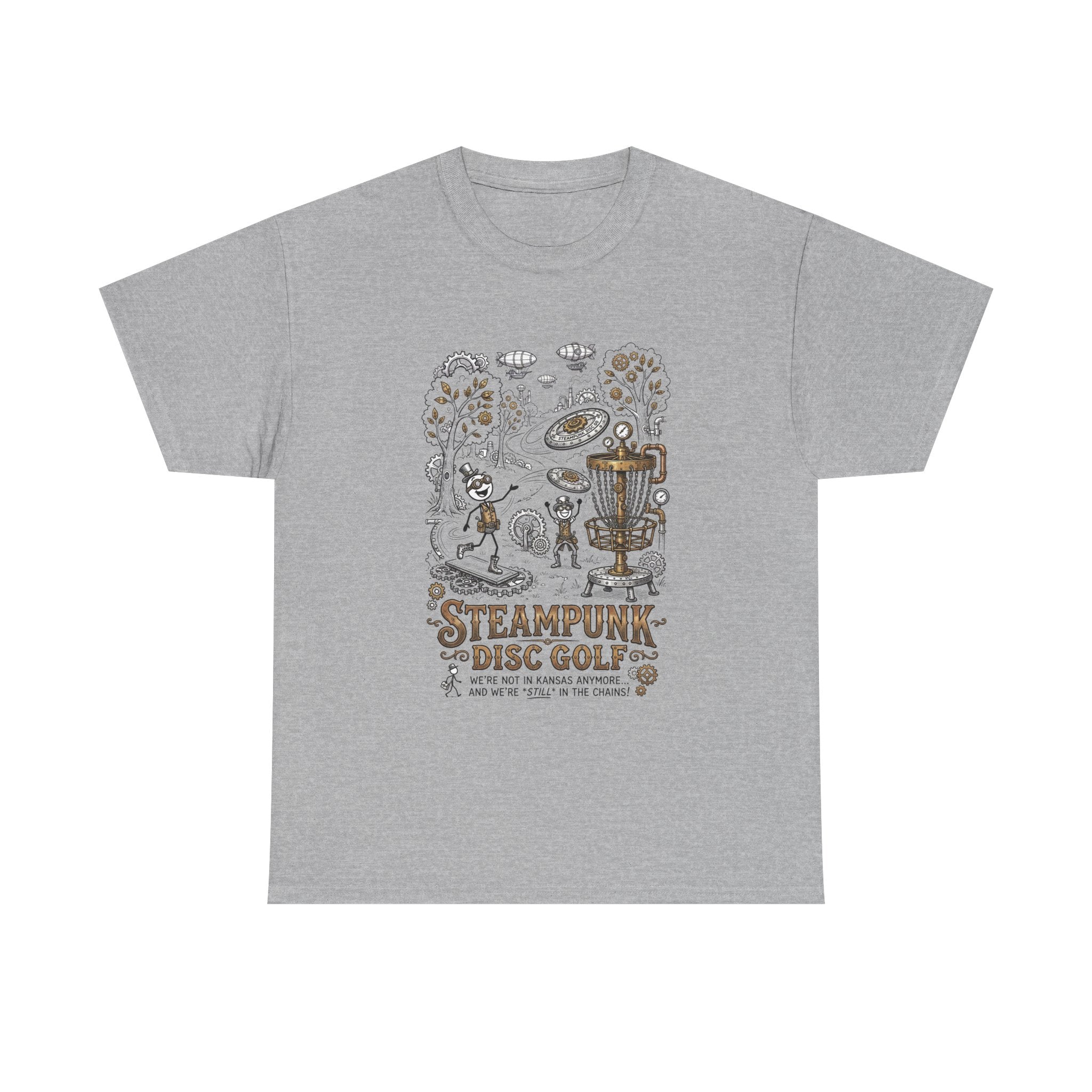Steampunk Disc Golf T-Shirt — Vintage Victorian Disc Golf Design