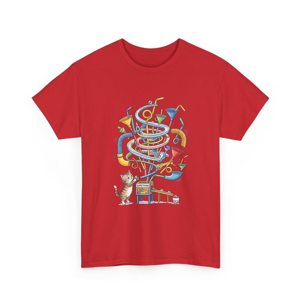 Music Cat T-Shirt — Whimsical Cat Playing Colorful Instruments Tee