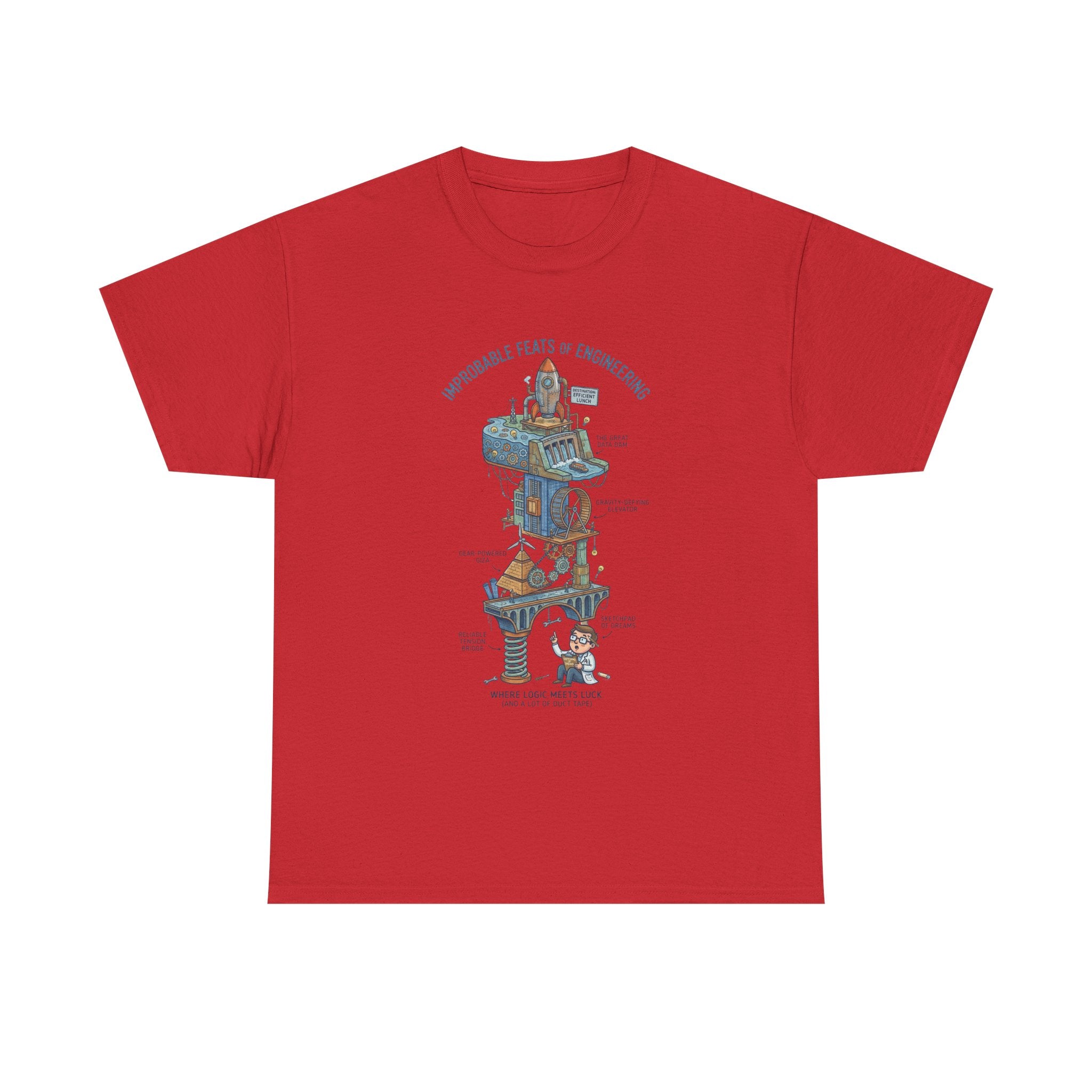 Engineering Feats T‑Shirt — Engineering Diagram Tee