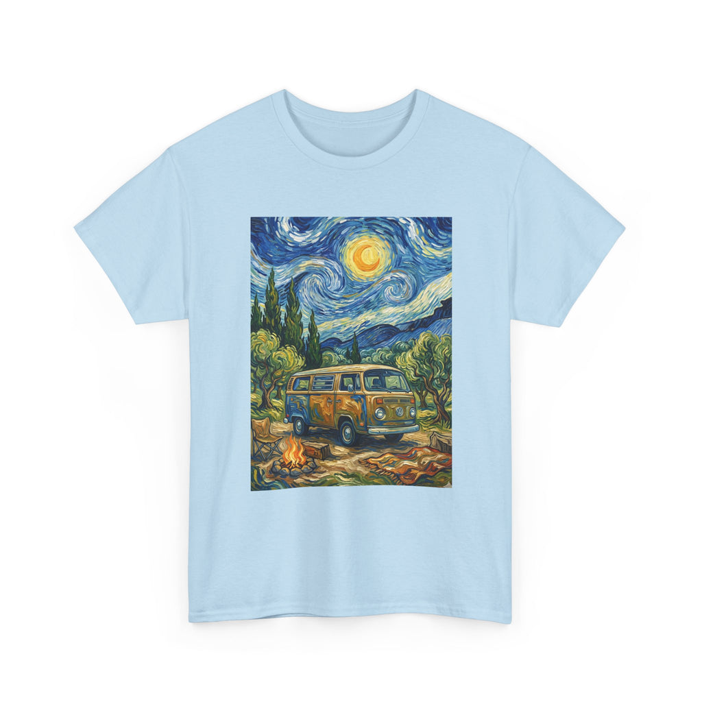 Van Gogh Night Van T-Shirt — Vintage Camper Starry Sky Tee