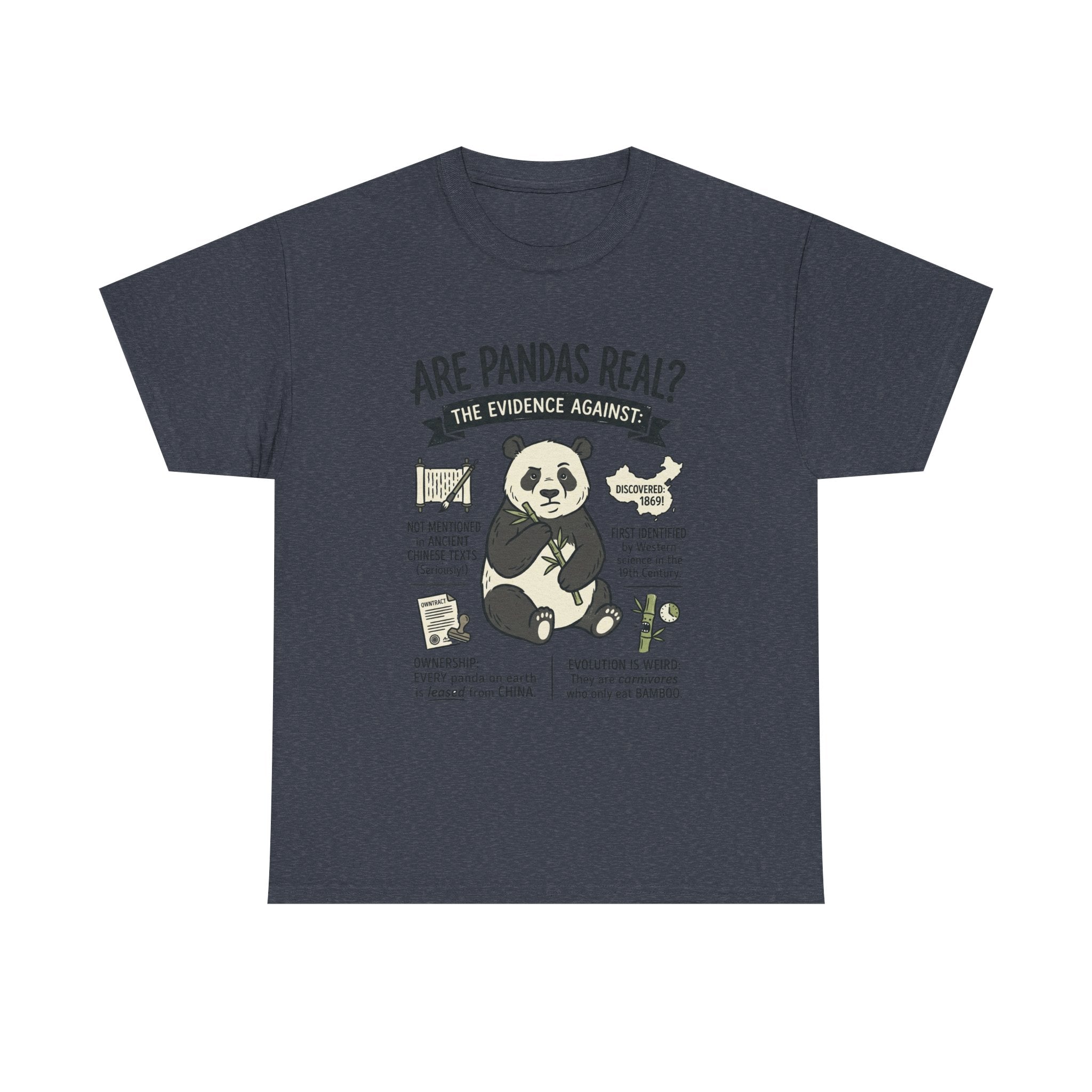 Are Pandas Real? Graphic Tee — Funny Panda Infographic T-Shirt